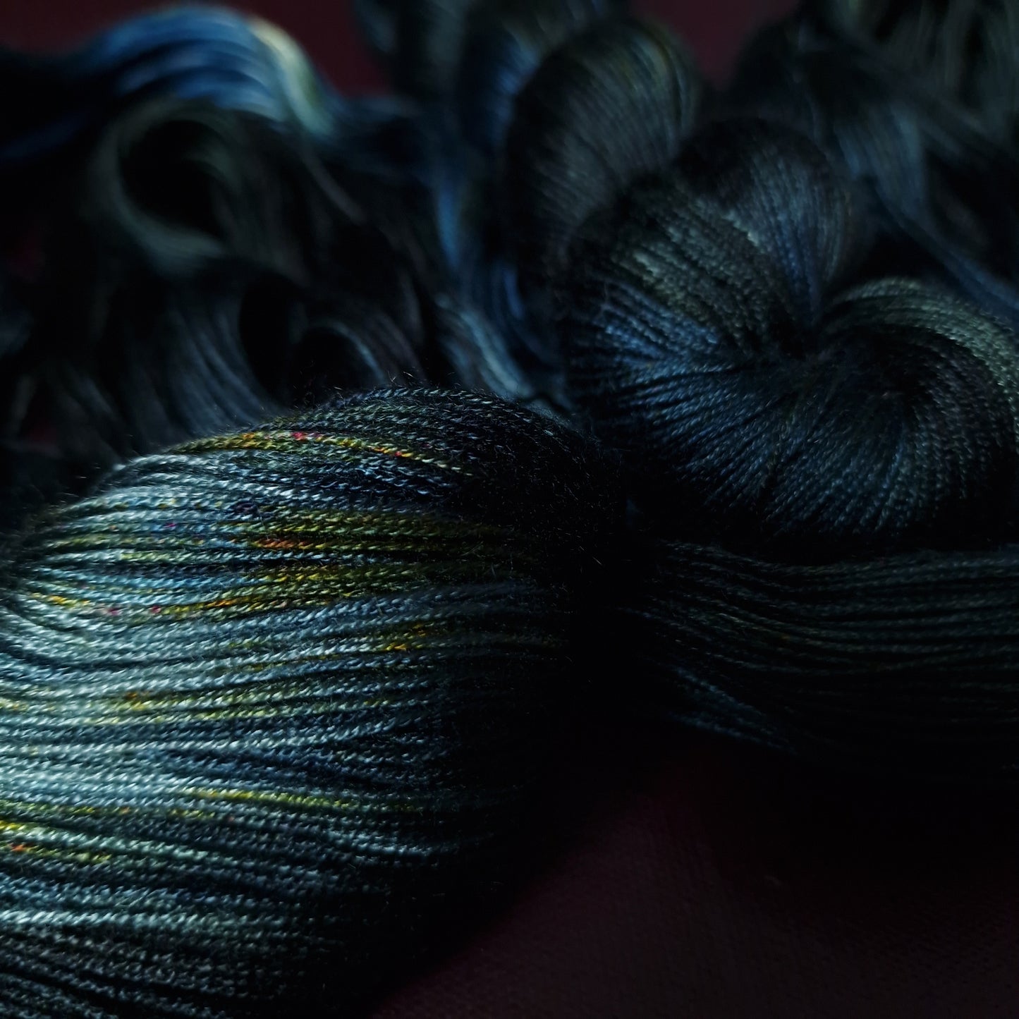 Hand dyed yarn ~ Ocean Eyes *** Dyed to order ~ fingering / DK weight tencel OR bamboo yarn, vegan, hand painted
