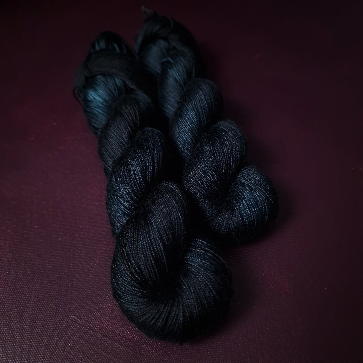 Hand dyed yarn ~ After Midnight *** Dyed to order ~ fingering / DK weight tencel OR bamboo yarn, vegan, hand painted