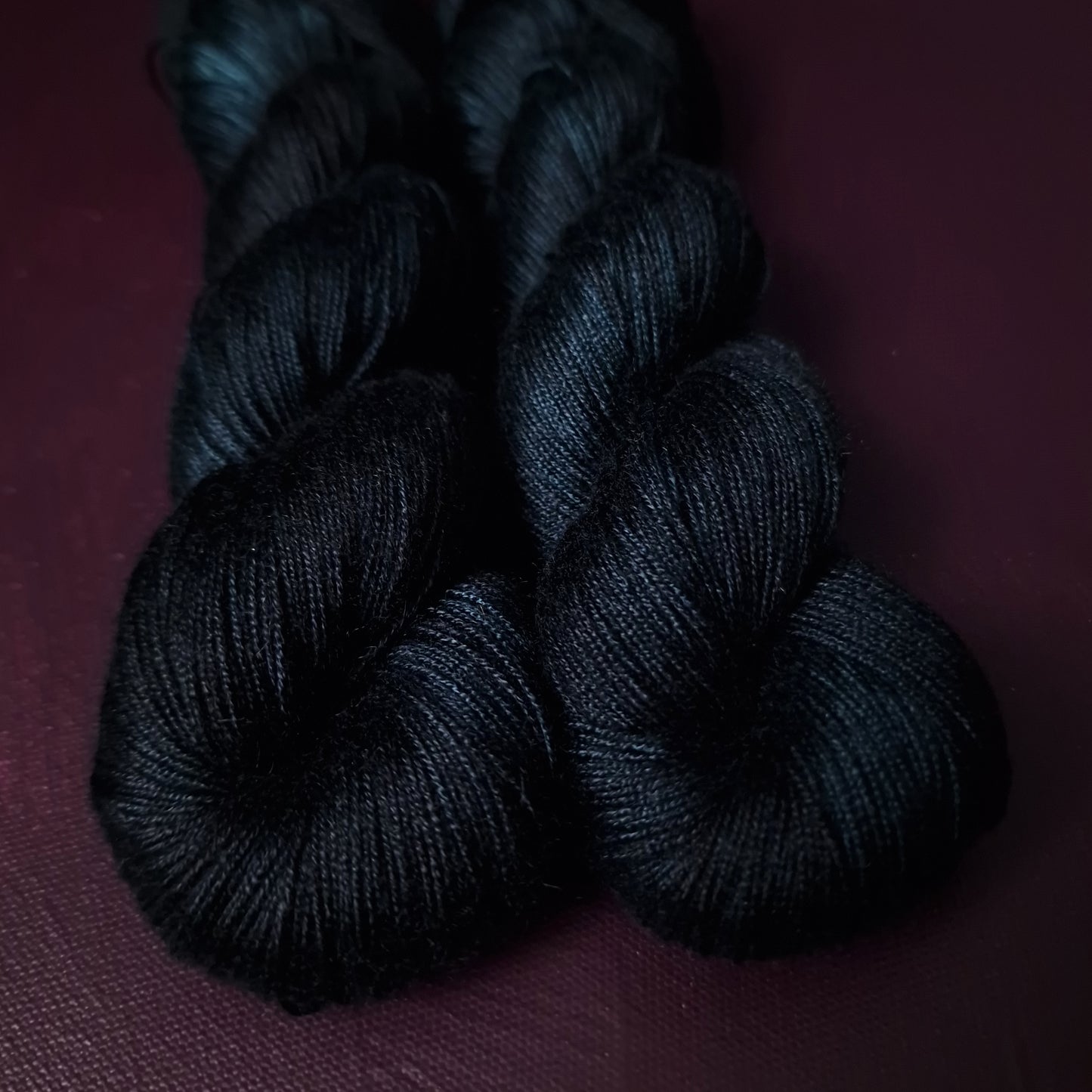 Hand dyed yarn ~ After Midnight *** Dyed to order ~ fingering / DK weight tencel OR bamboo yarn, vegan, hand painted