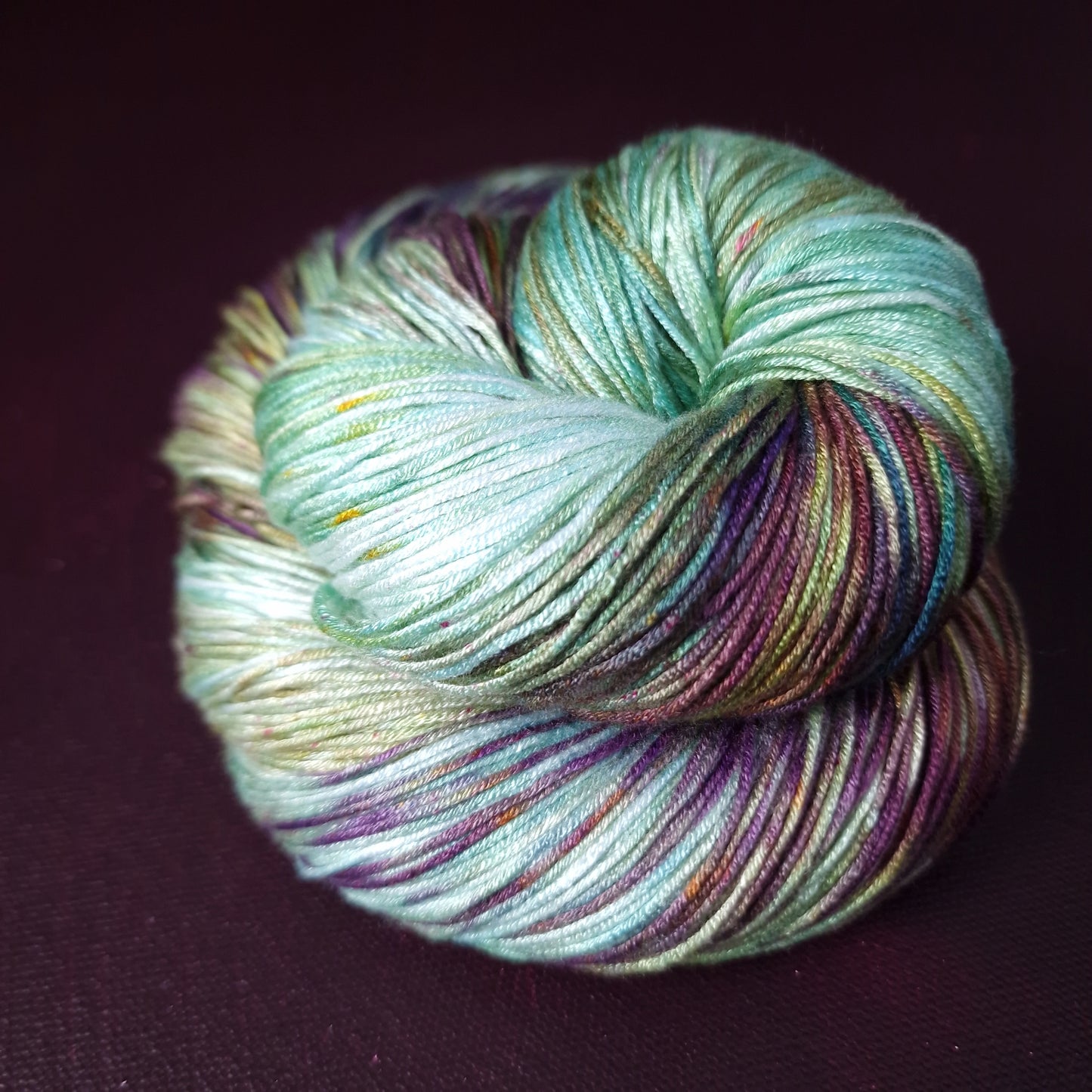 Hand dyed yarn ~ Pastel Sea Glass *** Dyed to order ~ fingering / DK weight tencel OR bamboo yarn, vegan, hand painted