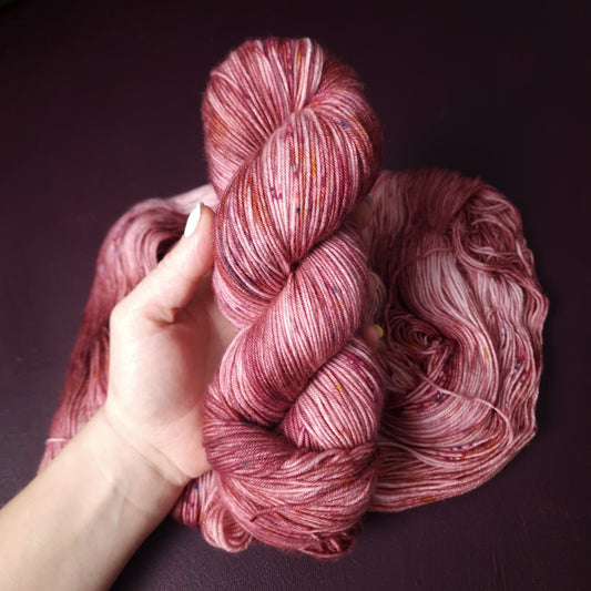 Hand dyed yarn ~ Strawberry Sangria ***Dyed to order ~ Sock, Merino Singles, DK, Aran, Mohair Silk