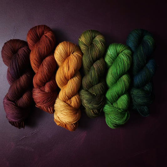 Hand dyed yarn Set ~ Flavours of Life ***Dyed to order ~ Sock, Merino Singles, DK, Aran, Mohair Silk