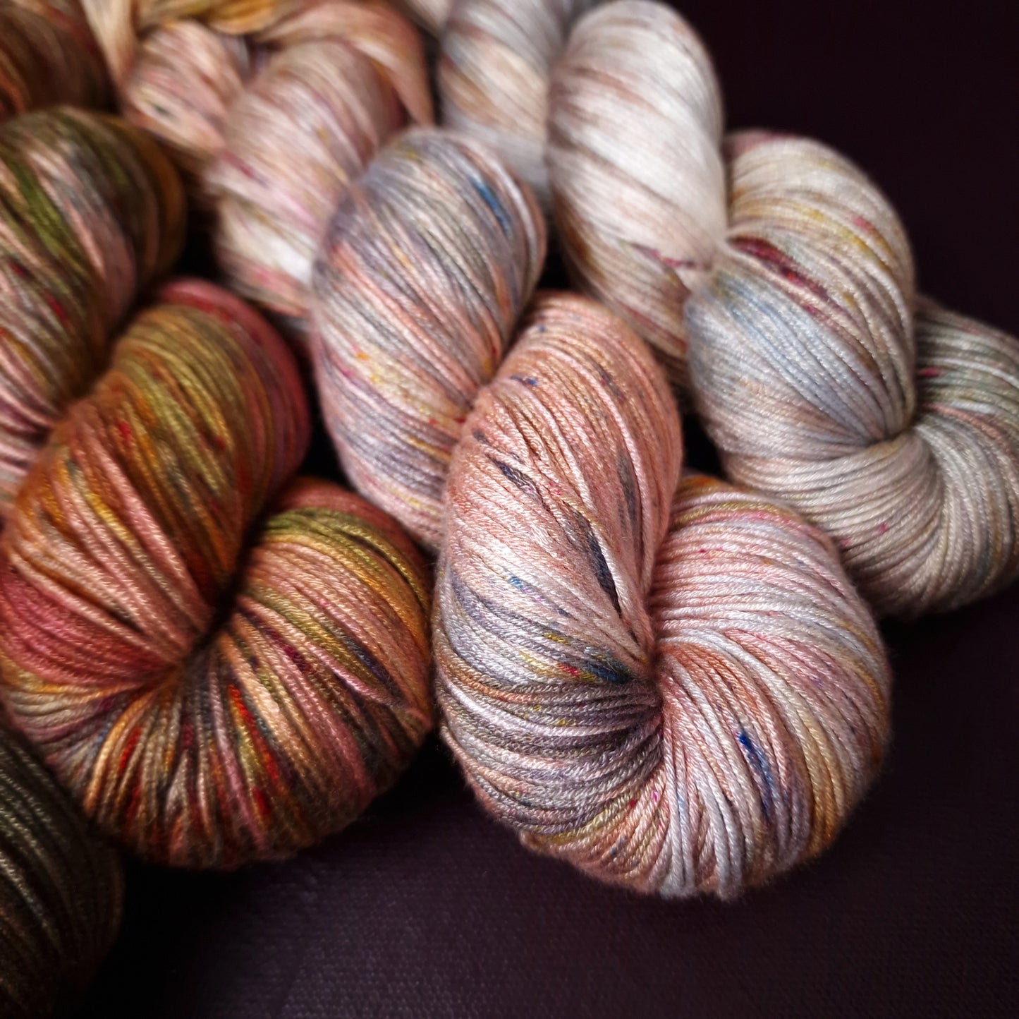 Hand dyed yarn OOAK ~ Fade Set ~ Spring Fever ~ bamboo yarn, vegan, hand painted, fingering