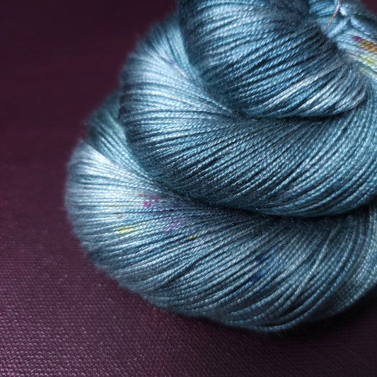 Hand dyed yarn ~ Blue Bayou ***Dyed to order ~ fingering / DK weight tencel OR bamboo yarn, vegan, hand painted