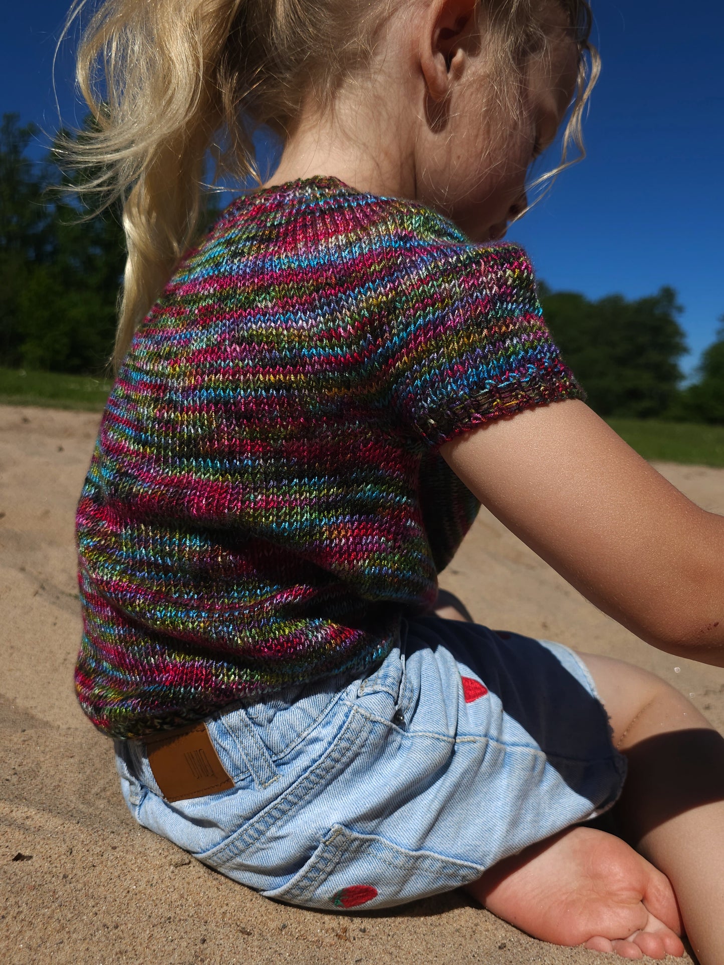 KNITTING PATTERN, Play time tee, Beginner Friendly Kids Knitwear Tee PDF Tutorial, Vegan Yarn Summer T-Shirt, Draped Top, Easy Sweater Shirt