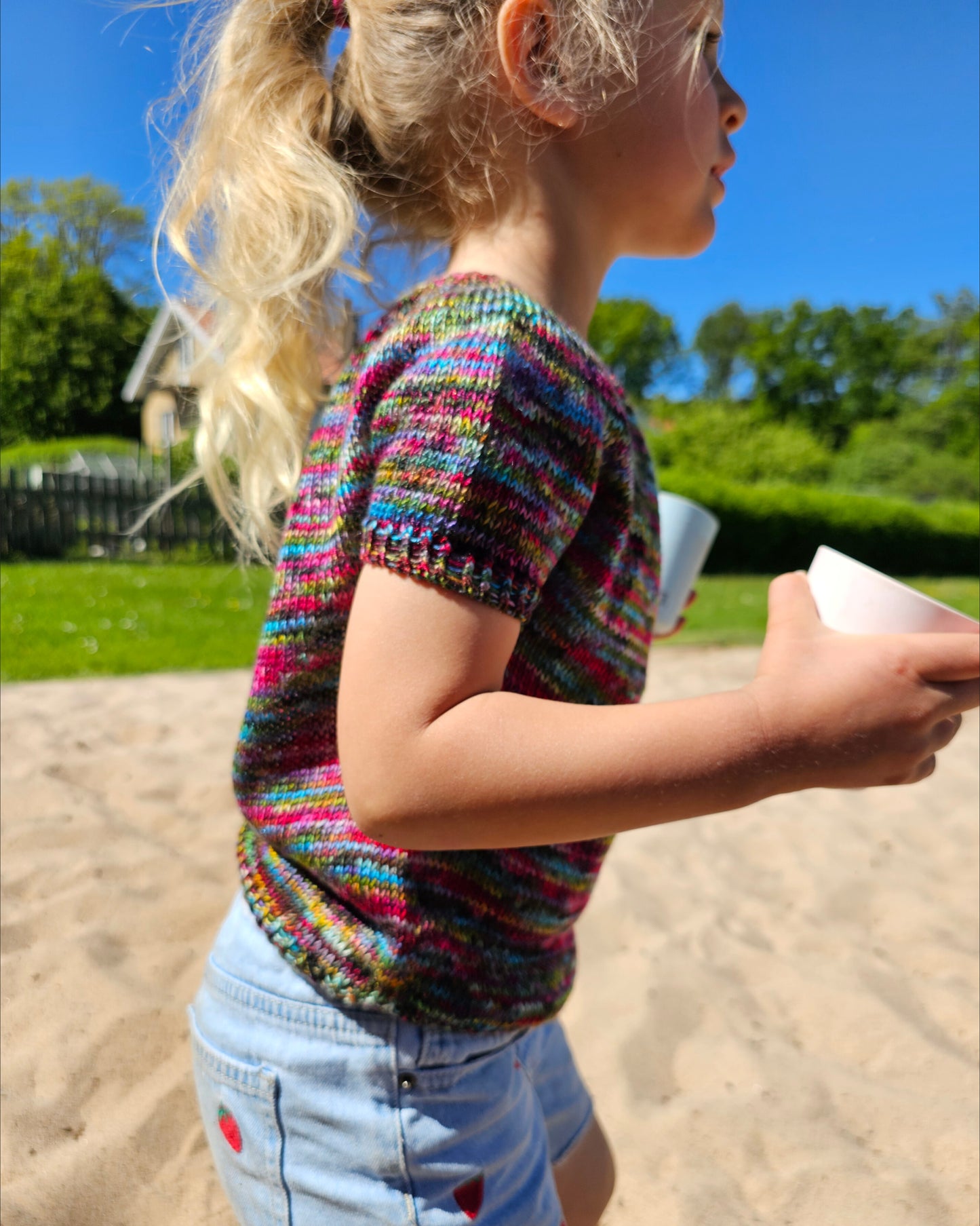 KNITTING PATTERN, Play time tee, Beginner Friendly Kids Knitwear Tee PDF Tutorial, Vegan Yarn Summer T-Shirt, Draped Top, Easy Sweater Shirt