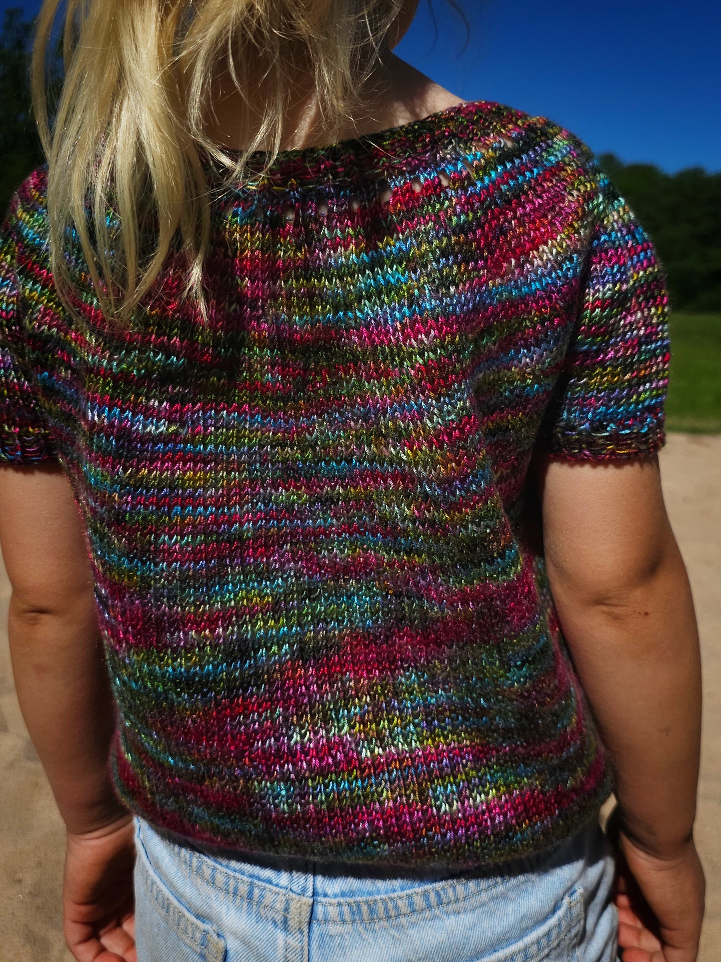 KNITTING PATTERN, Play time tee, Beginner Friendly Kids Knitwear Tee PDF Tutorial, Vegan Yarn Summer T-Shirt, Draped Top, Easy Sweater Shirt