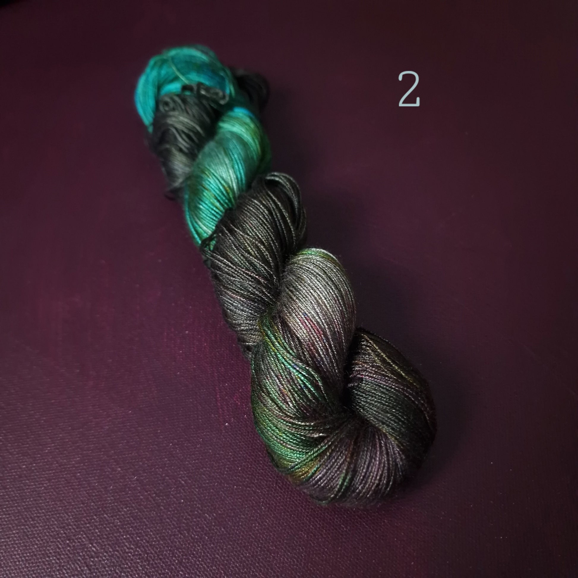 Hand dyed yarn ~ one hit wonders ~ tencel fingering, vegan, hand painted, indie dyed
