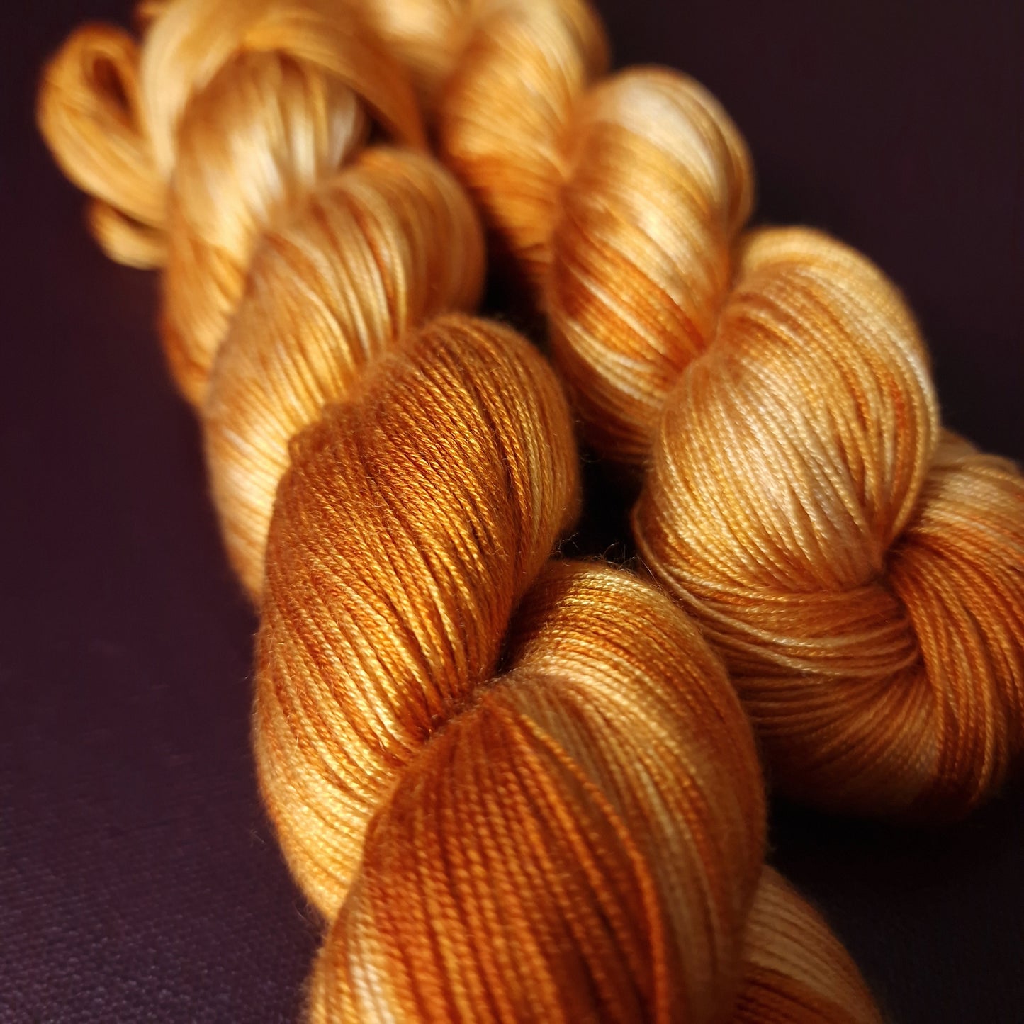Hand dyed yarn ~ Let It Shine **Dyed to order ~ fingering / DK weight tencel OR bamboo yarn, vegan, hand painted
