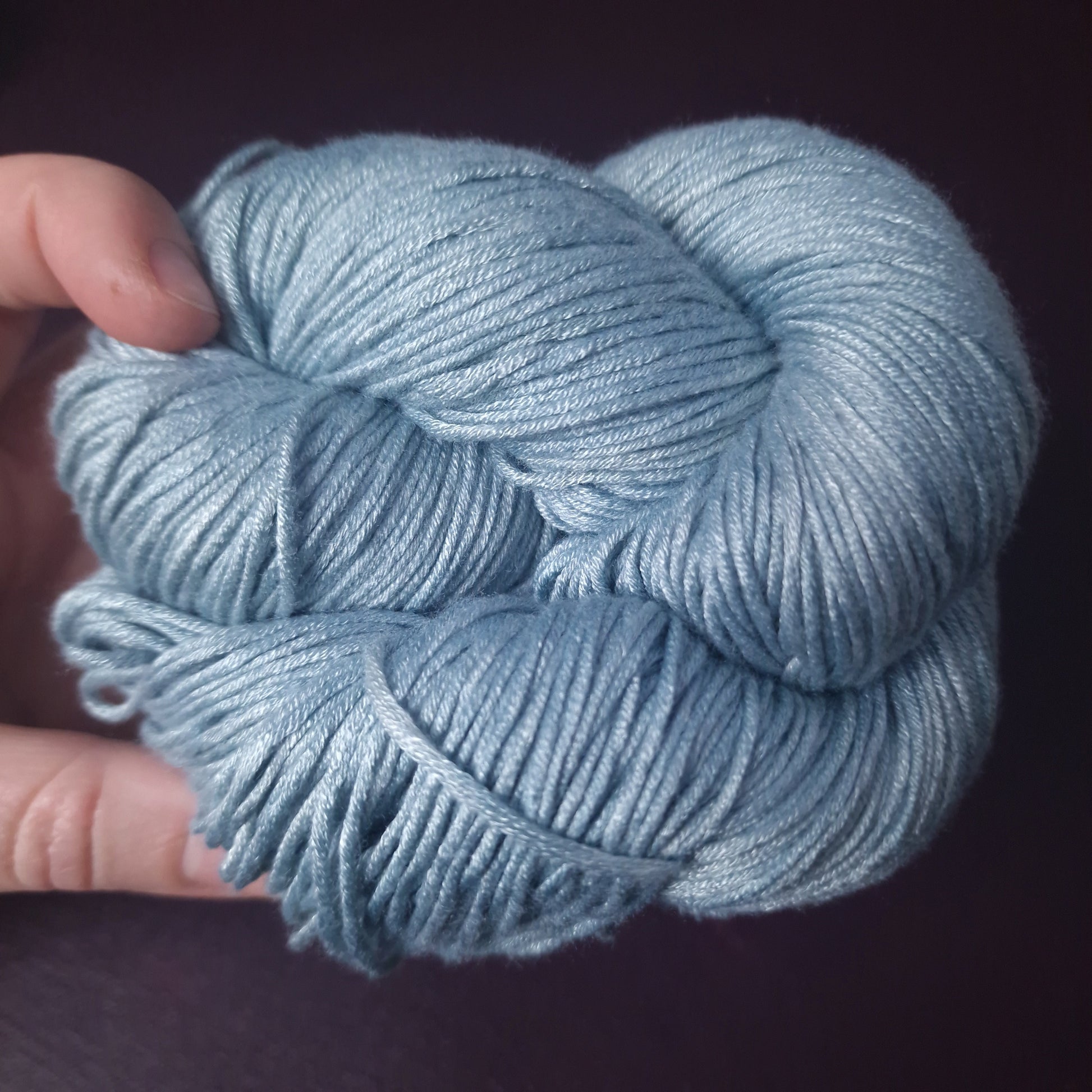 Hand dyed yarn ~ Sky High ***Dyed to order ~ fingering / DK weight tencel OR bamboo yarn, vegan