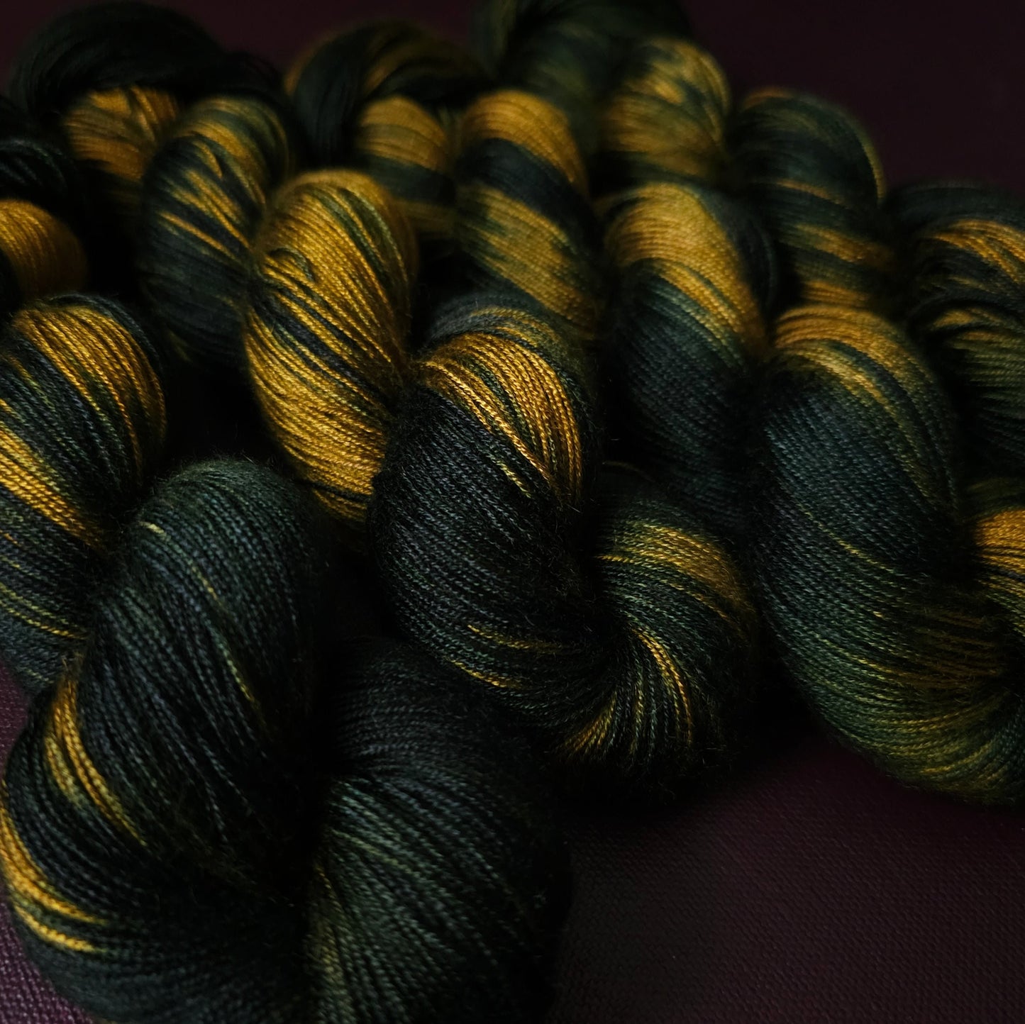 Hand dyed yarn ~ Cat Eyes *** Dyed to order ~ fingering / DK weight tencel OR bamboo yarn, vegan, hand painted