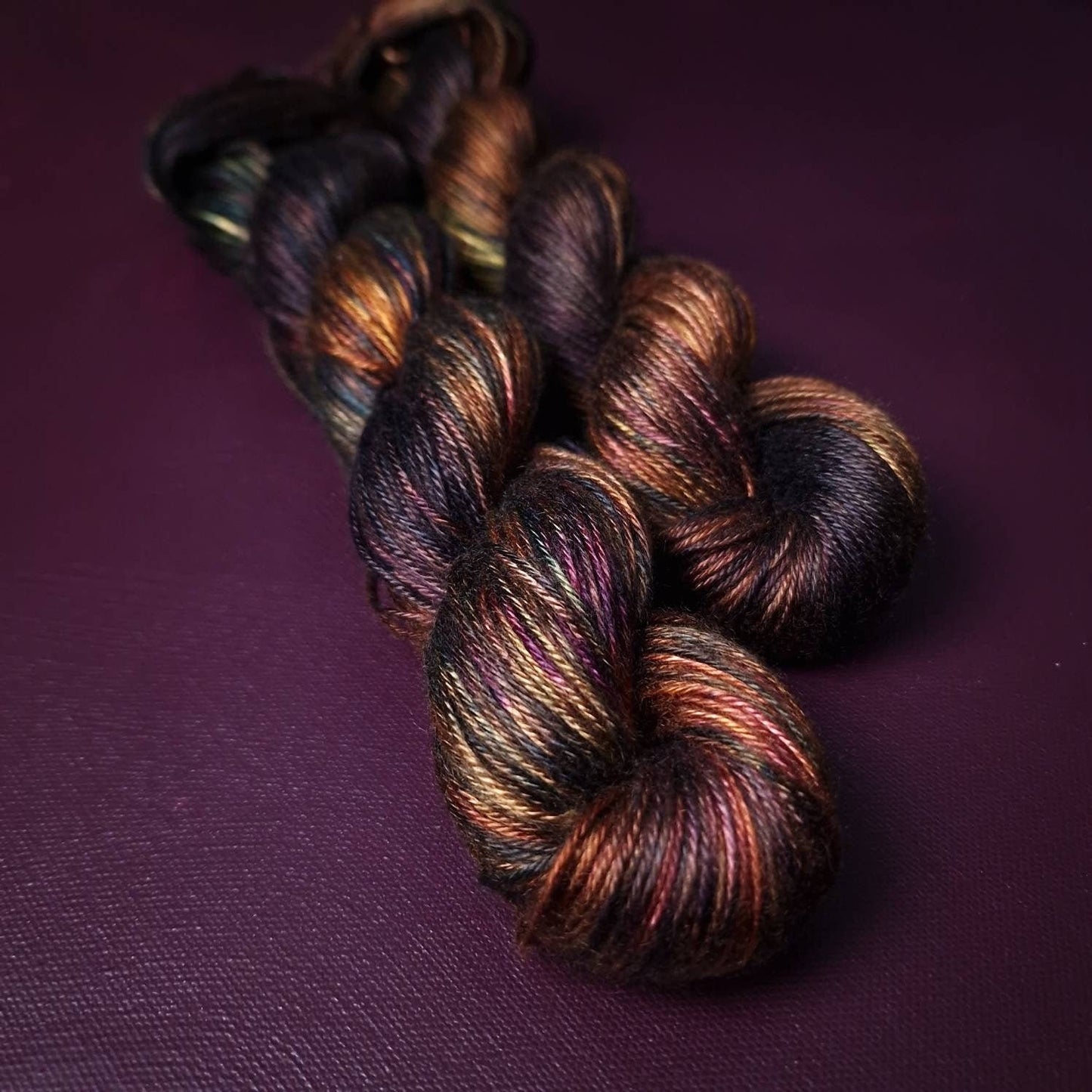 Hand dyed yarn ~ Golden Falls ***Dyed to order ~ fingering / DK weight tencel OR bamboo yarn, vegan, hand painted