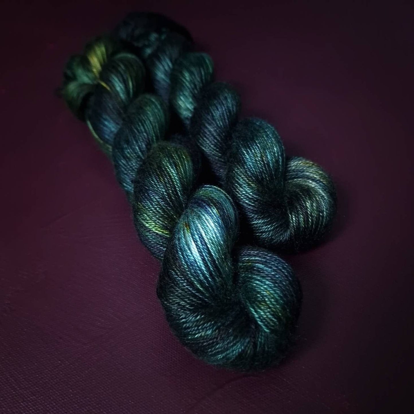 Hand dyed yarn ~ Poseidon ***Dyed to order ~ fingering / DK weight tencel OR bamboo yarn, vegan, hand painted