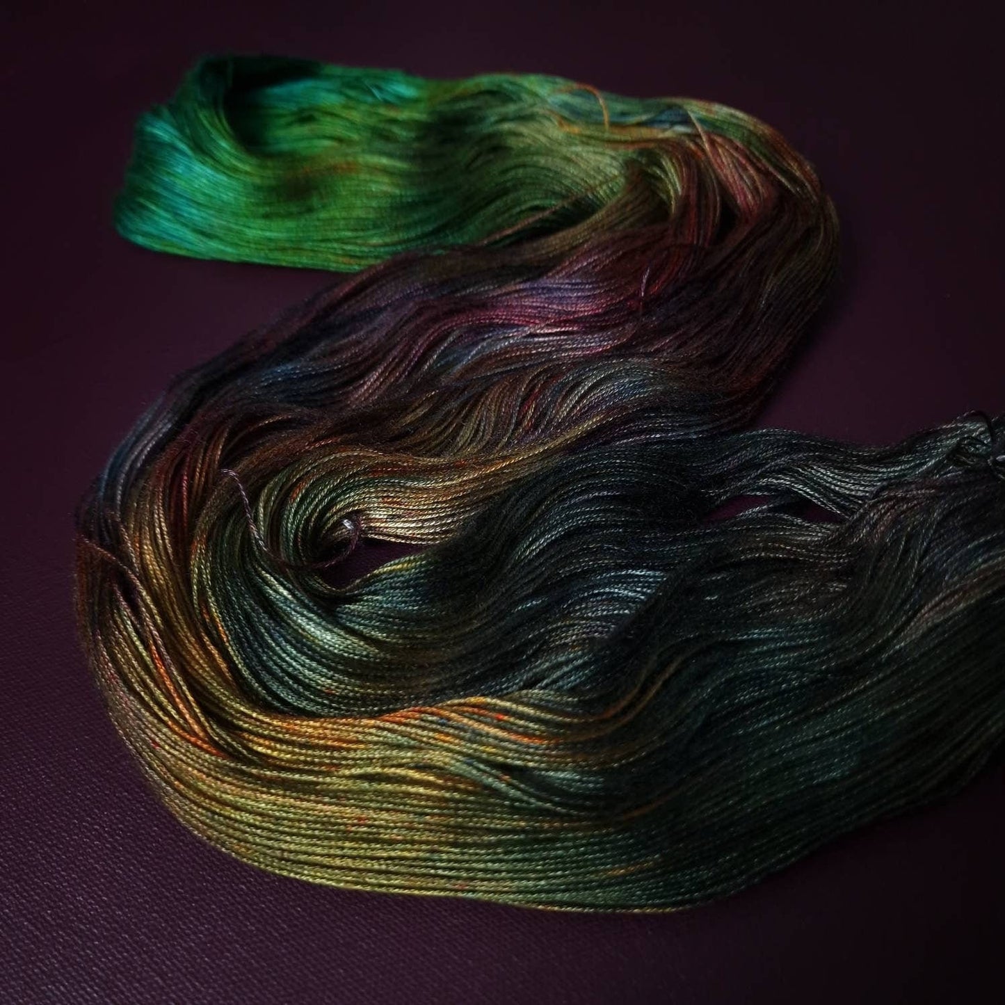 Hand dyed yarn ~ Claude M. Collection ~ L’Allée des Rosiers ***Dyed to order ~ fingering / DK weight tencel OR bamboo yarn, vegan