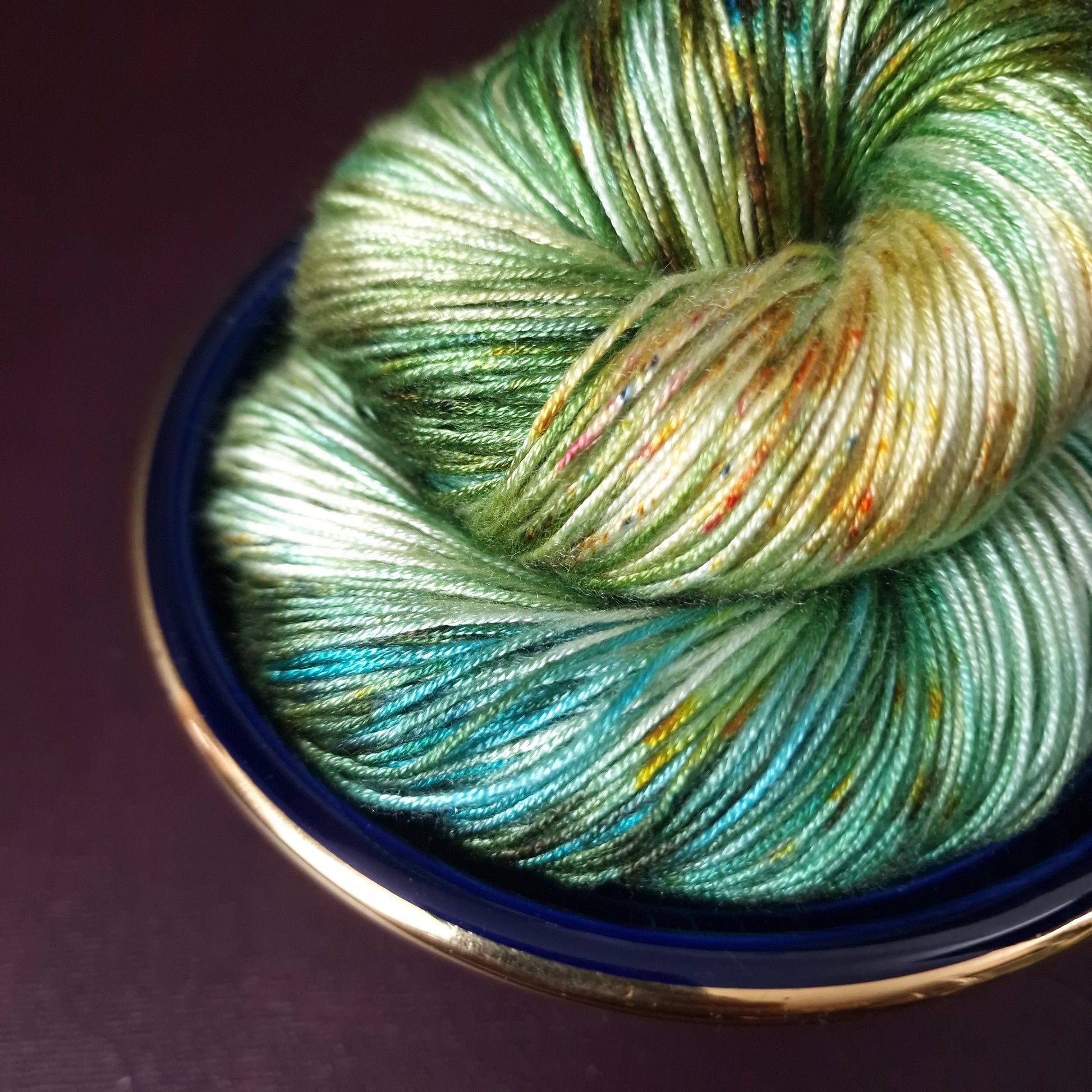 Hand dyed yarn ~ Kaleidoscope Beach***Dyed to order ~ fingering / DK weight tencel OR bamboo yarn, vegan, hand painted