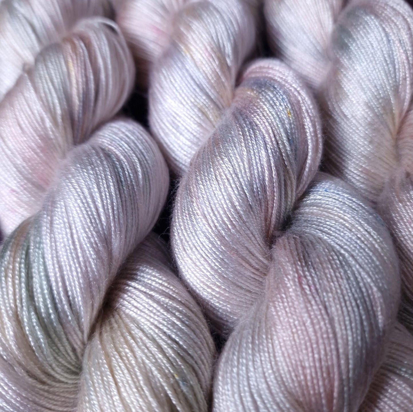 Hand dyed yarn ~ Marshmallow Cloud *** Dyed to order ~ fingering / DK weight tencel OR bamboo yarn, vegan, hand painted