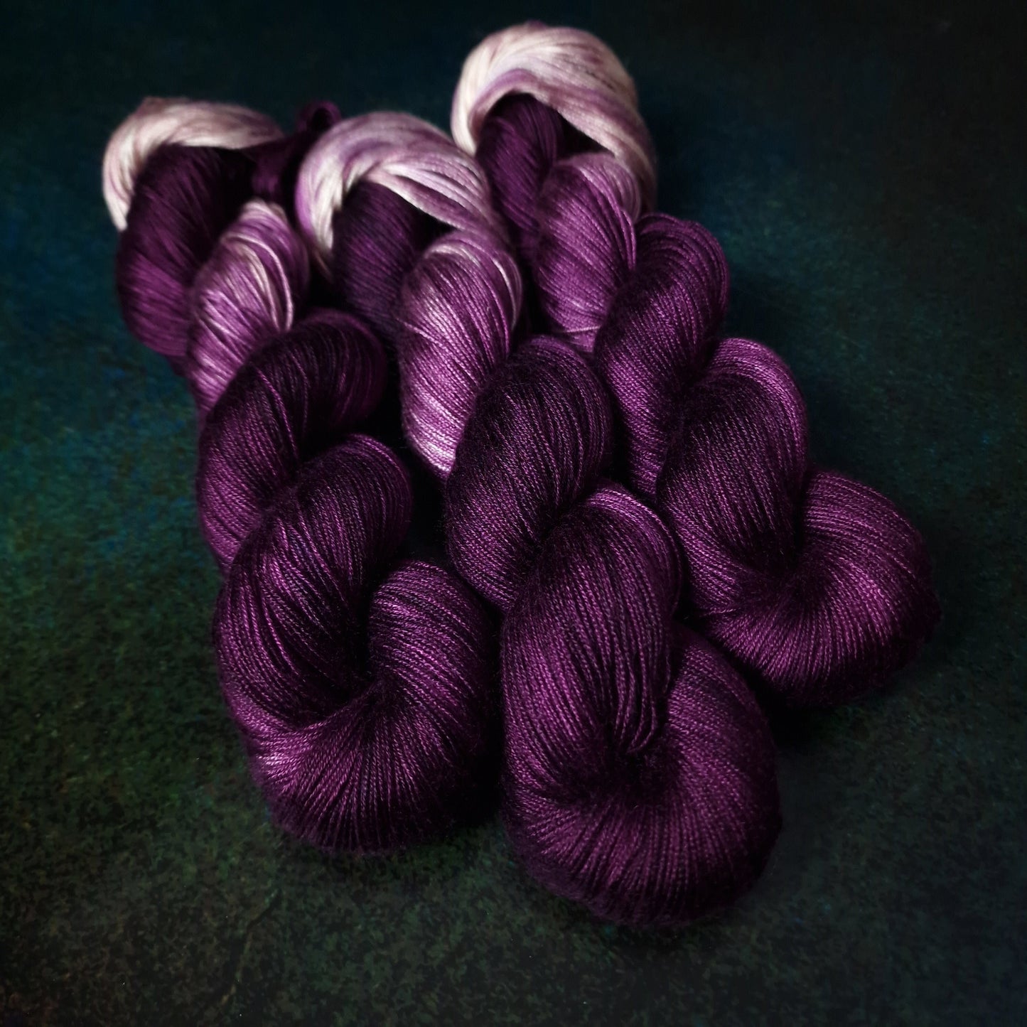 Hand dyed yarn ~ Berry Love Affair*** Dyed to order ~ fingering / DK weight tencel OR bamboo yarn, vegan, hand painted