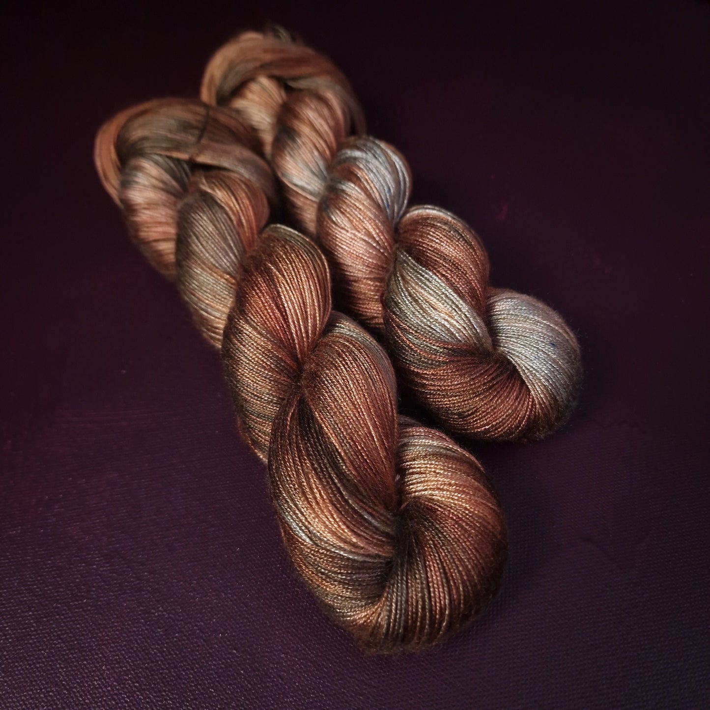 Hand dyed yarn ~ Harvest Moon *** Dyed to order ~ fingering / DK weight tencel OR bamboo yarn, vegan, hand painted