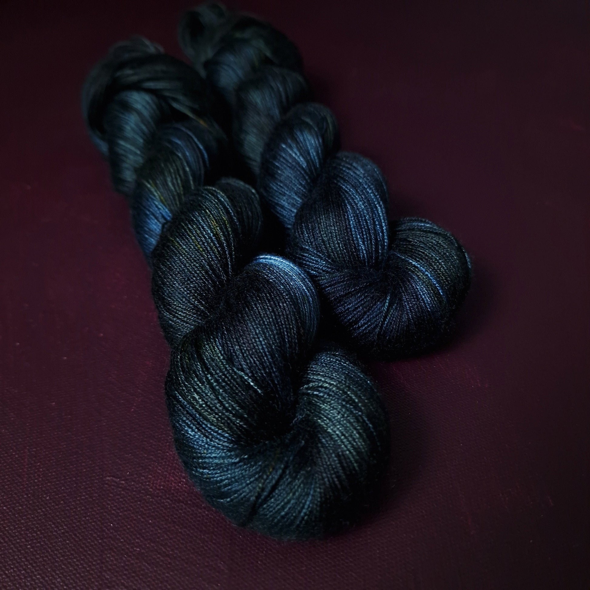 Hand dyed yarn ~ Ocean Eyes *** Dyed to order ~ fingering / DK weight tencel OR bamboo yarn, vegan, hand painted