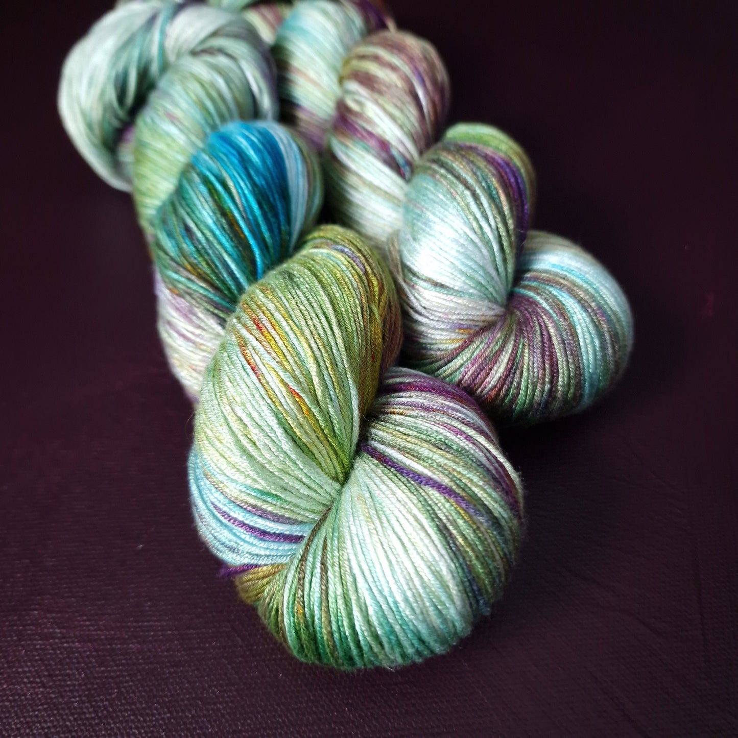 Hand dyed yarn ~ Pastel Sea Glass *** Dyed to order ~ fingering / DK weight tencel OR bamboo yarn, vegan, hand painted