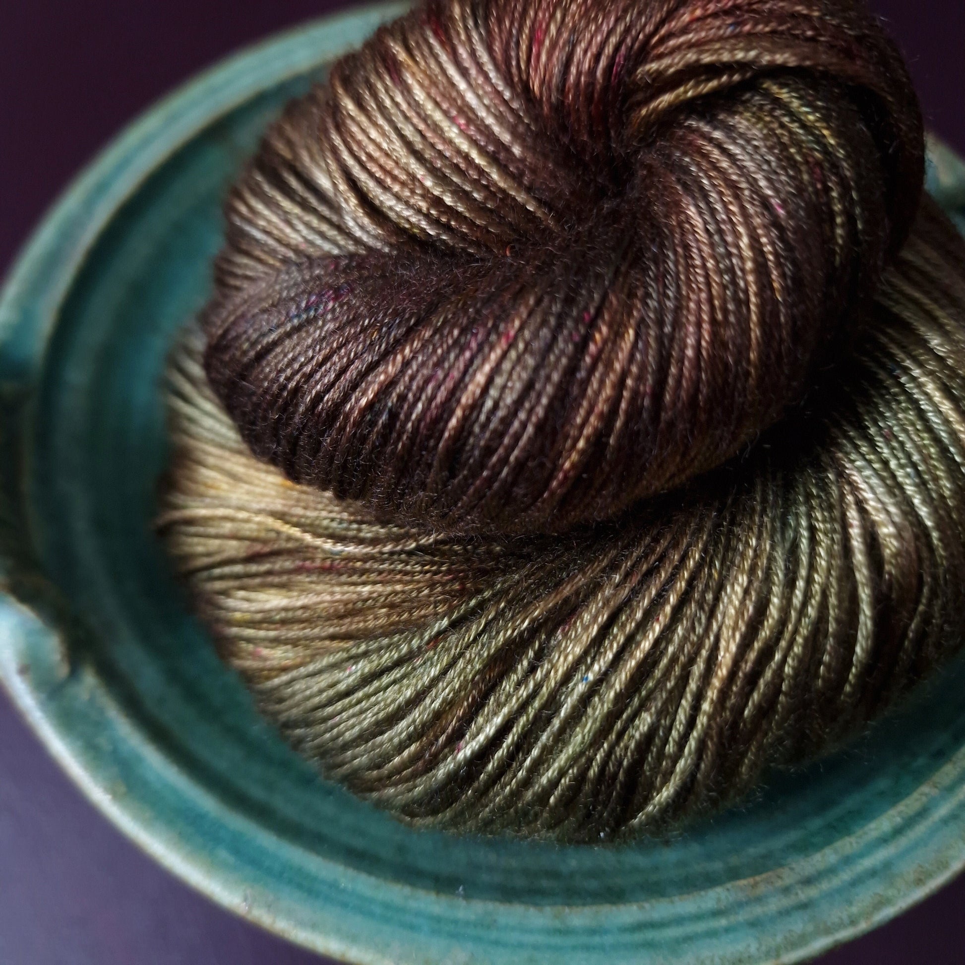 Hand dyed yarn ~ Natures Embrace *** Dyed to order ~ fingering / DK weight tencel OR bamboo yarn, vegan, hand painted