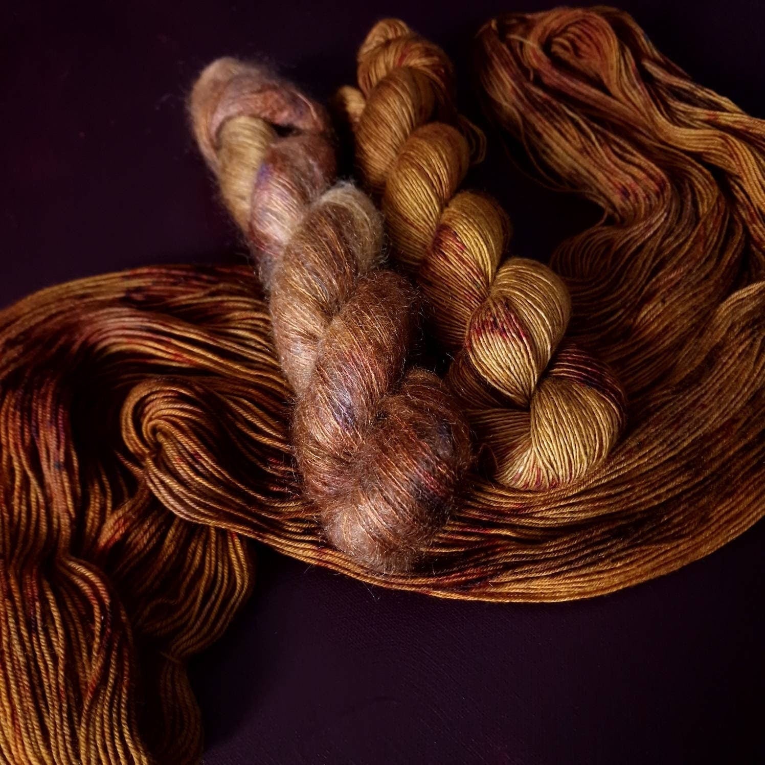 Hand dyed yarn ~ Pumpkin Spice ***Dyed to order ~ Sock, Merino Singles, DK, Aran, Mohair Silk