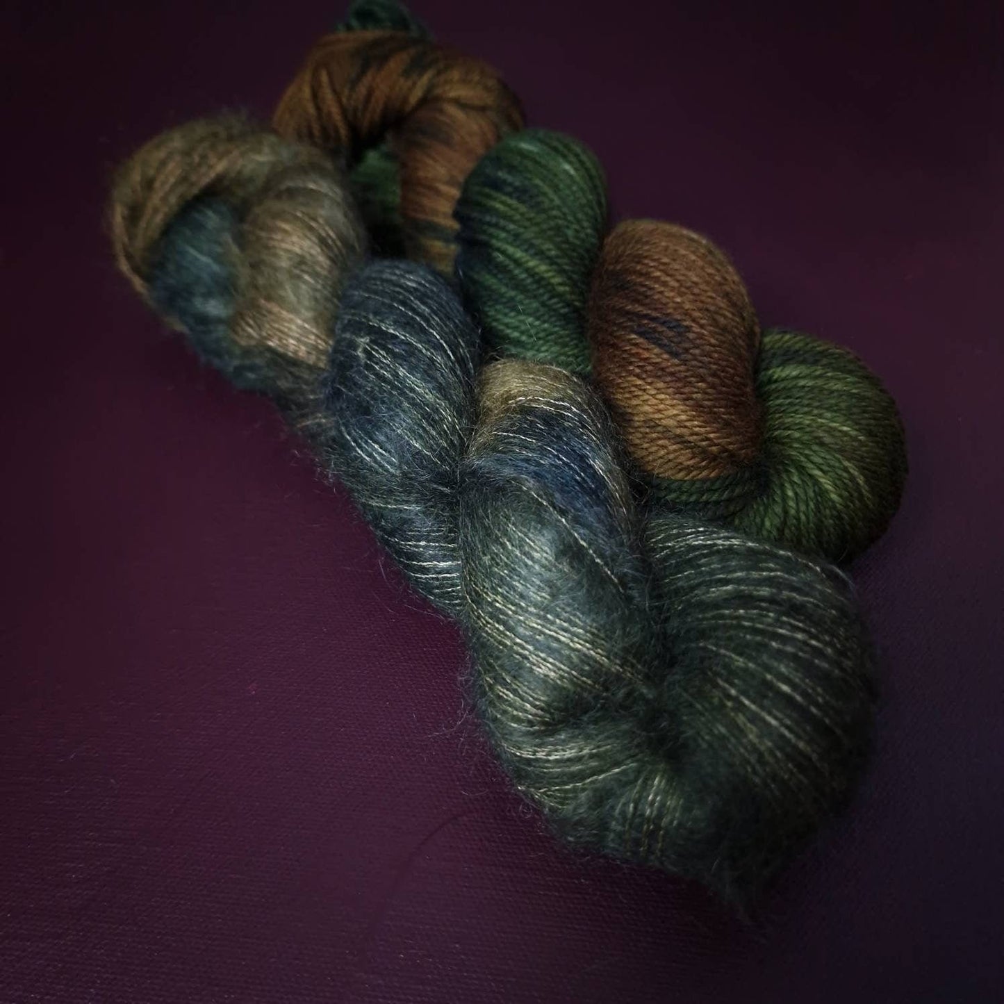 Hand dyed yarn ~ Forest Treasure***Dyed to order ~ Sock, Merino Singles, DK, Aran, Mohair Silk