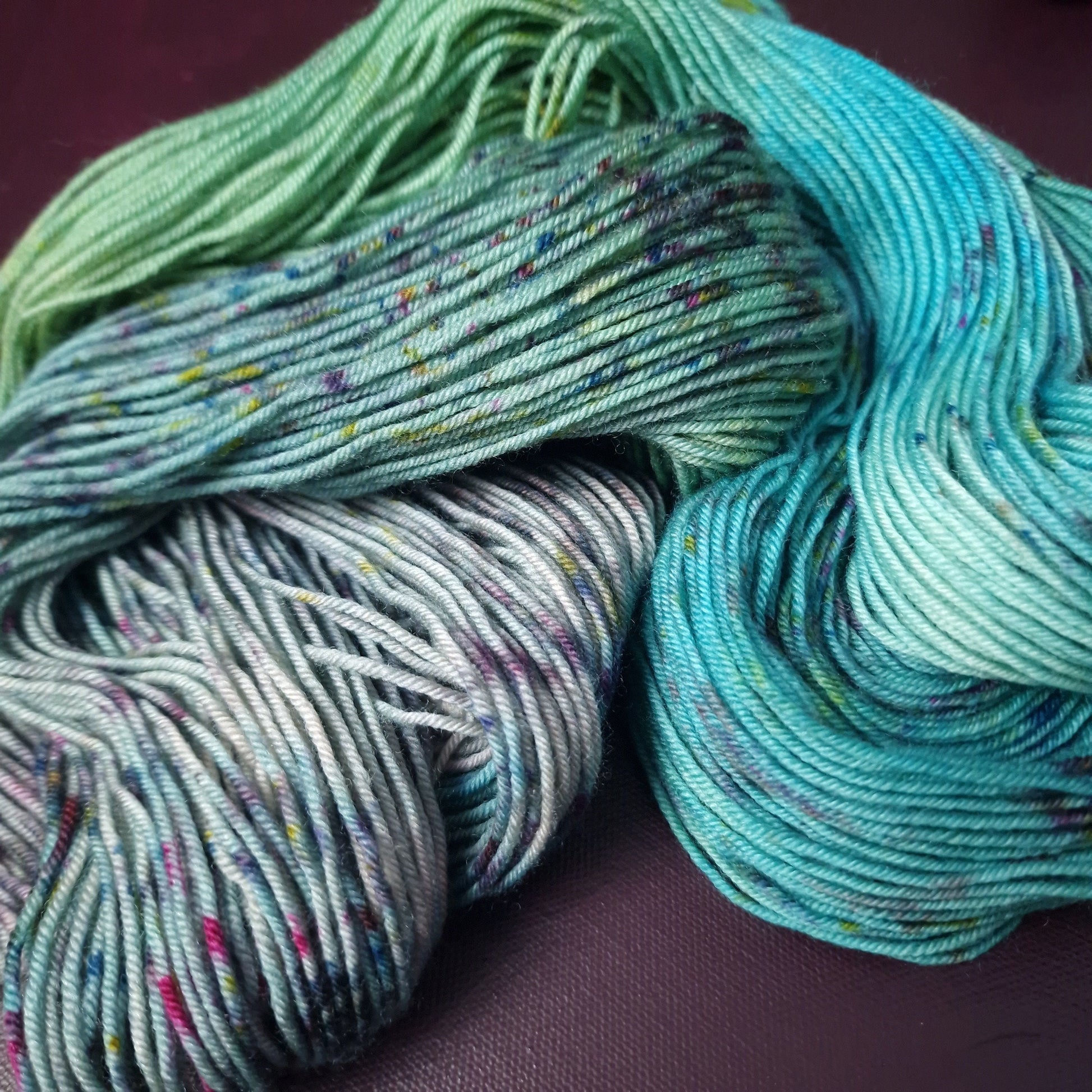 Hand dyed yarn ~ Unicorn Mermaid ***Dyed to order ~ Sock, Merino Singles, DK, Aran, Mohair Silk