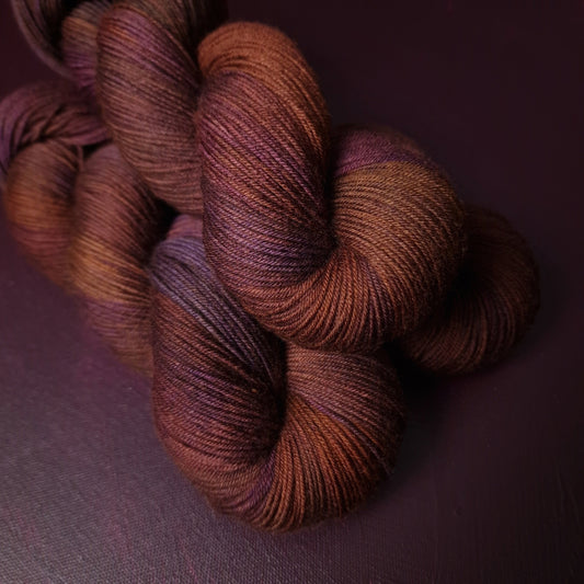 Hand dyed yarn ~ Earthy Bordeaux ***Dyed to order ~ Sock, Merino Singles, DK, Aran, Mohair Silk