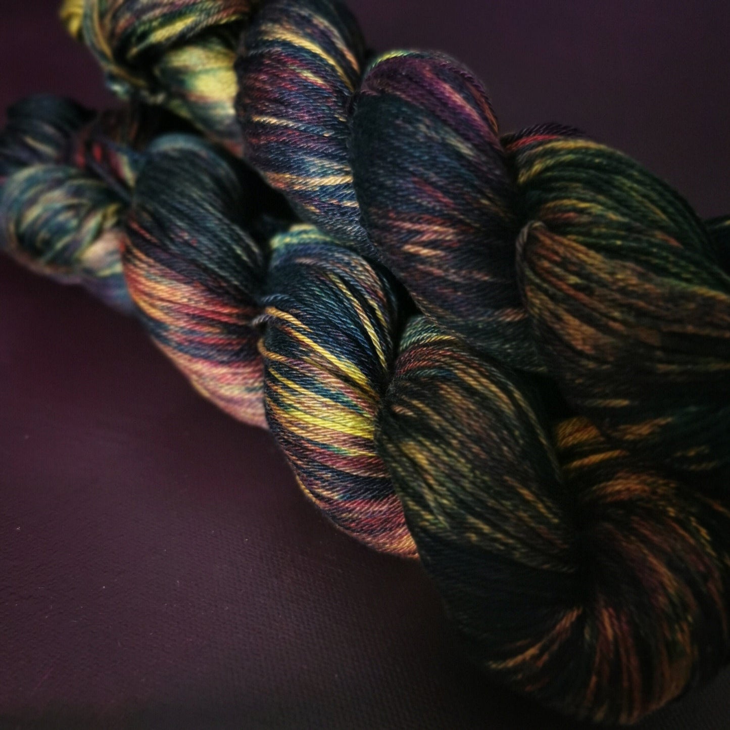 Hand dyed yarn ~ Mad Scientist*** Dyed to order ~ mercerized cotton yarn, vegan, hand painted