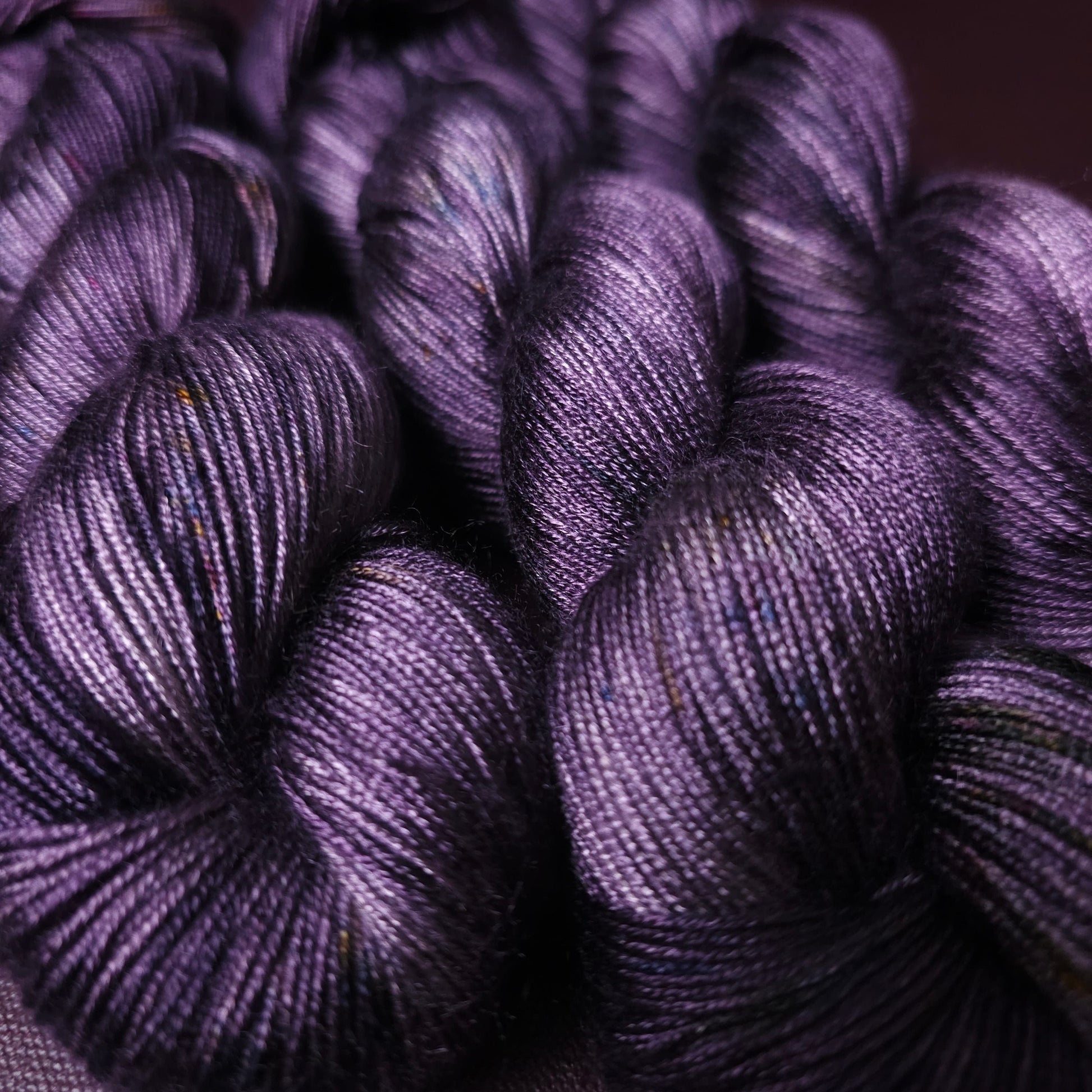 Hand dyed yarn ~ Purple Dome ***Dyed to order ~ fingering / DK weight tencel OR bamboo yarn, vegan, hand painted