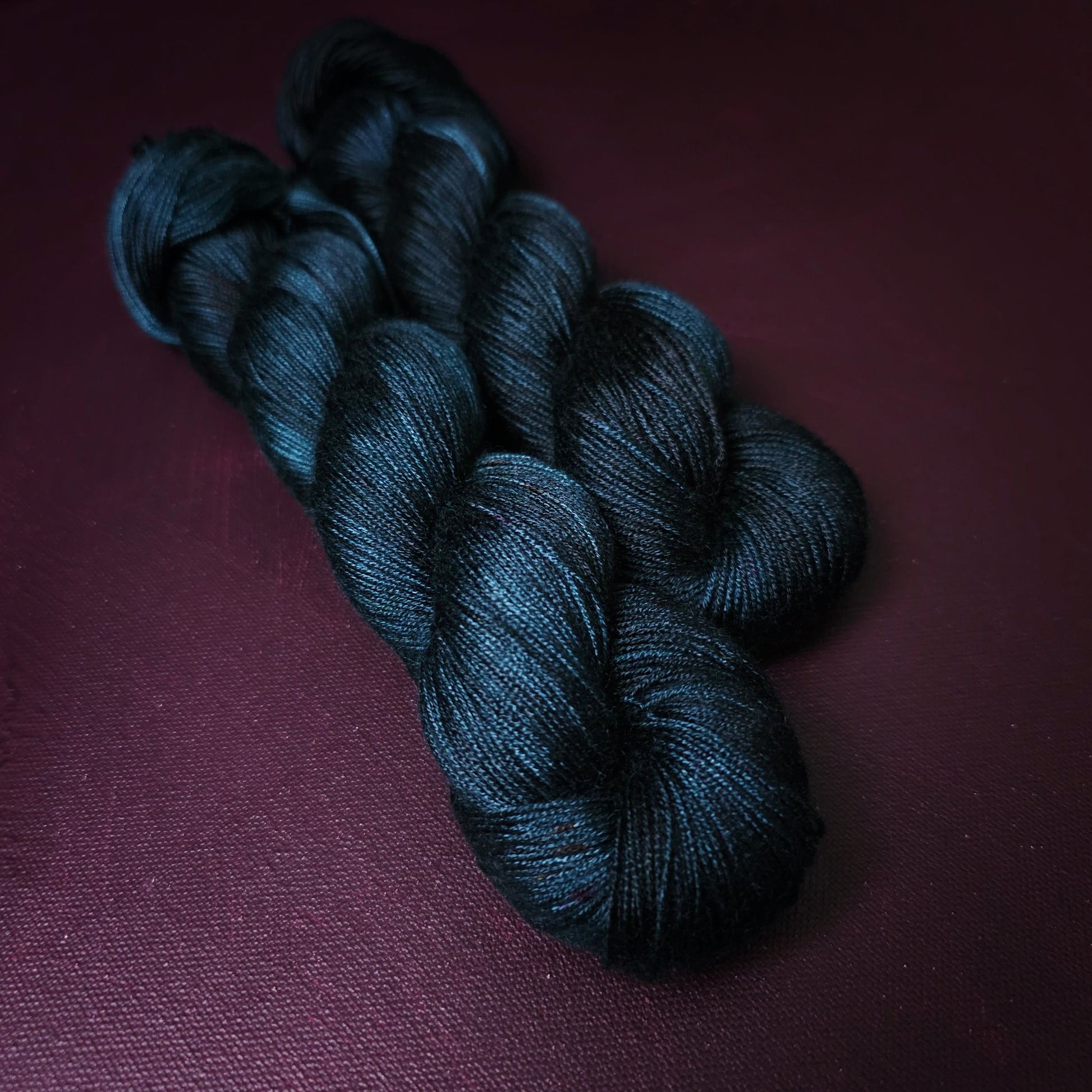 Hand dyed yarn ~ Ocean Deep Blue ***Dyed to order ~ fingering / DK weight tencel OR bamboo yarn, vegan, hand painted