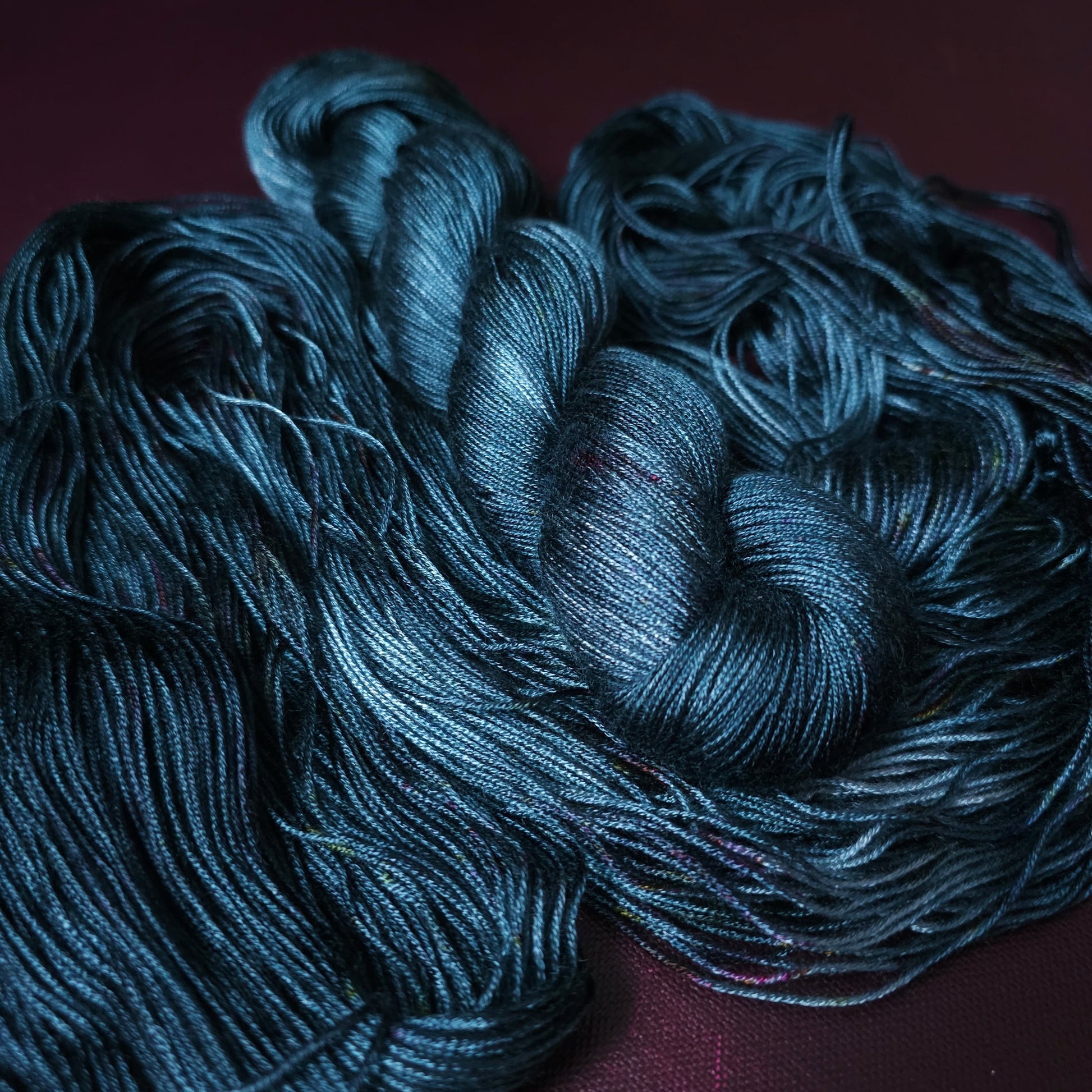 Hand dyed yarn ~ Evening Dove ***Dyed to order ~ fingering / DK weight tencel OR bamboo yarn, vegan, hand painted