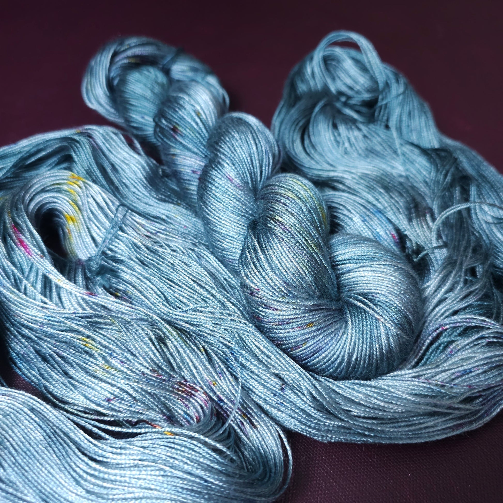 Hand dyed yarn ~ Blue Bayou ***Dyed to order ~ fingering / DK weight tencel OR bamboo yarn, vegan, hand painted