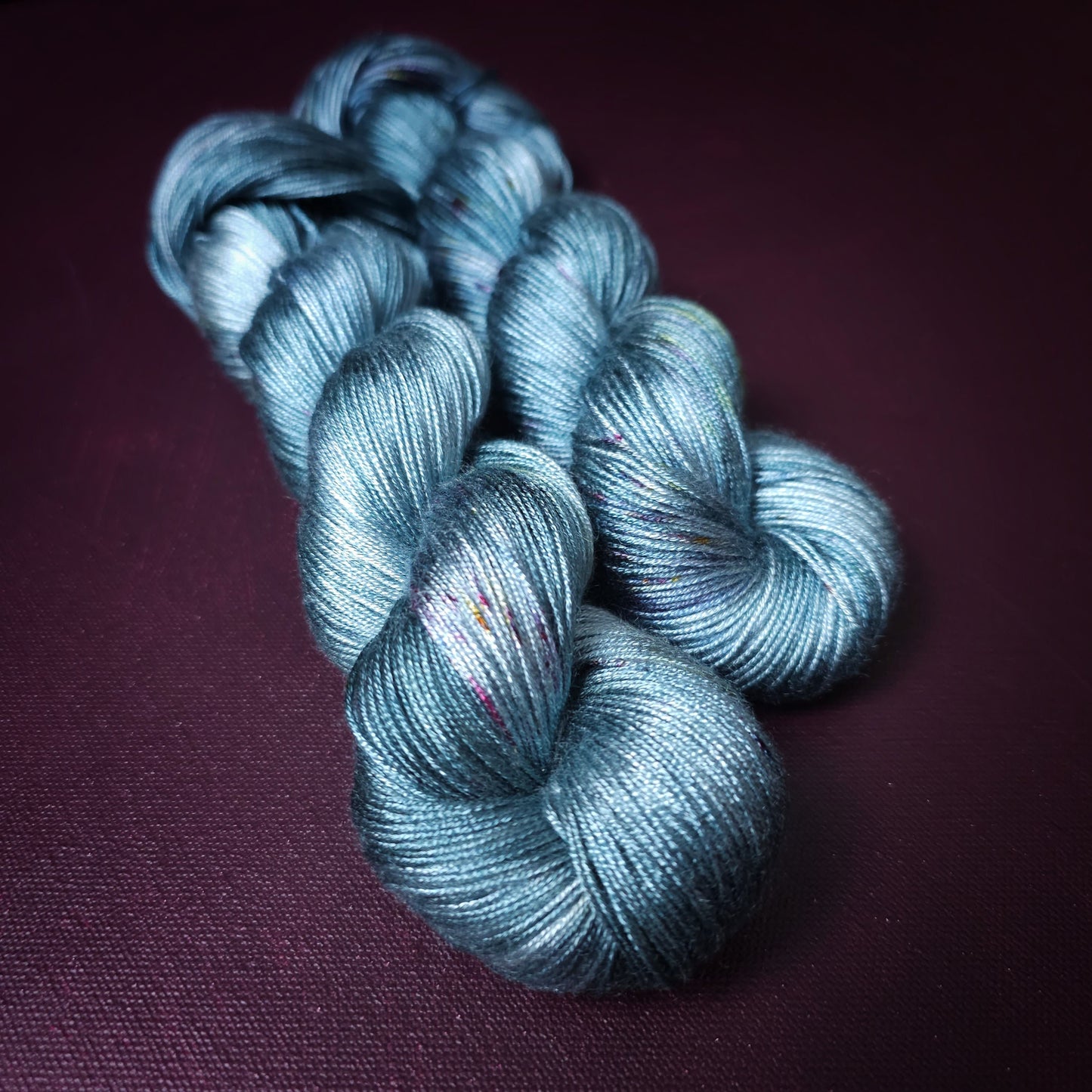 Hand dyed yarn ~ Blue Bayou ***Dyed to order ~ fingering / DK weight tencel OR bamboo yarn, vegan, hand painted