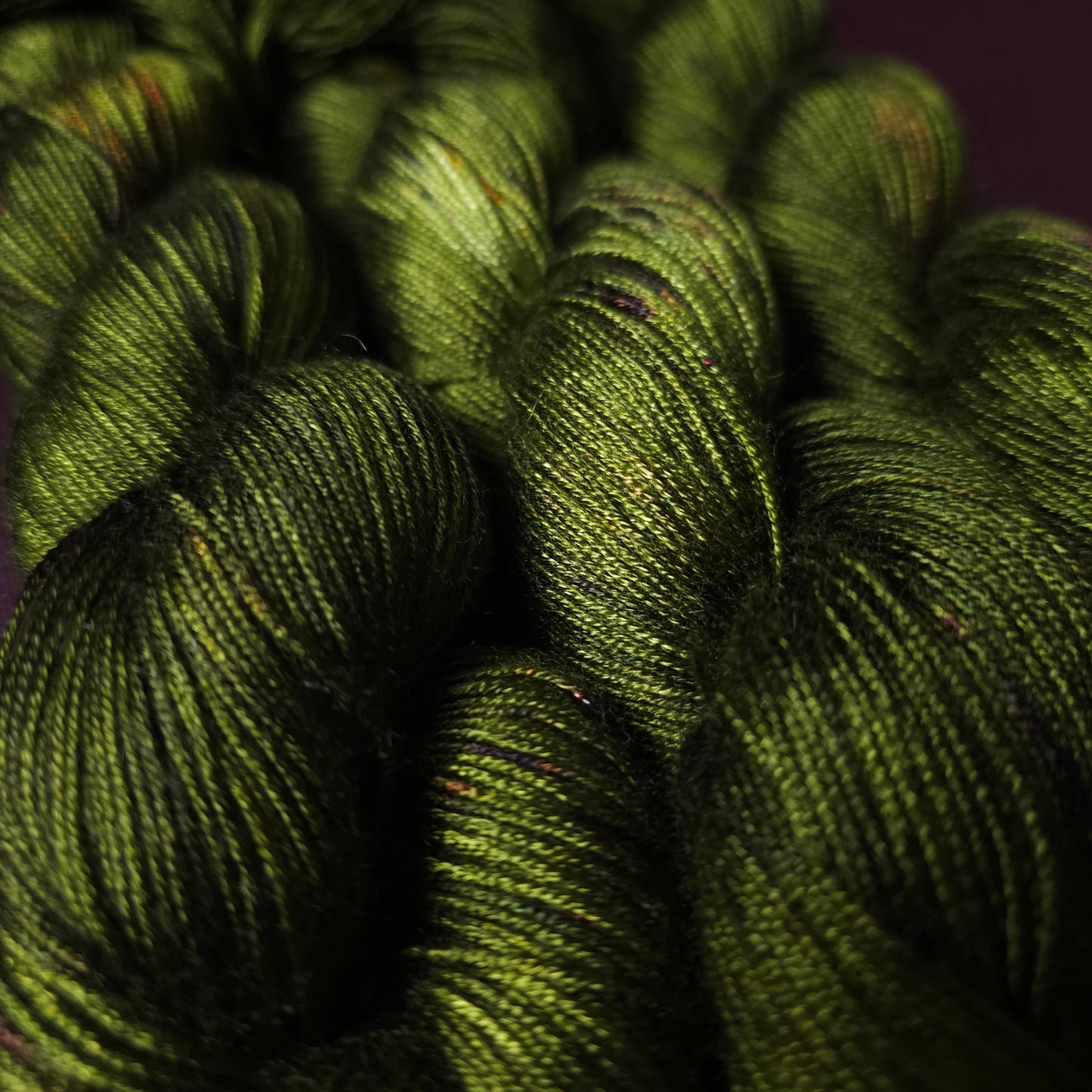 Hand dyed yarn ~ Fresh Moss ***Dyed to order ~ fingering / DK weight tencel OR bamboo yarn, vegan, hand painted