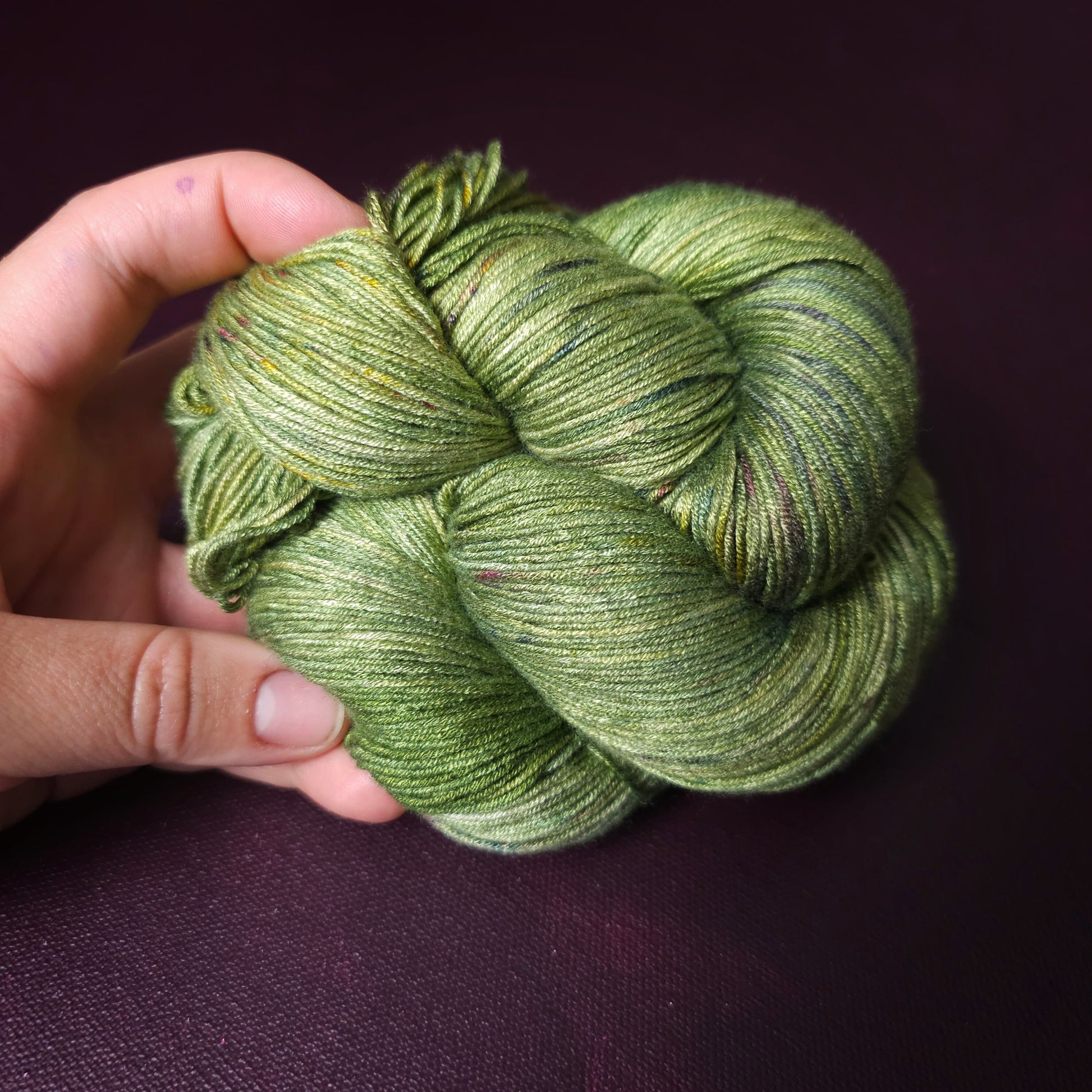 Hand dyed yarn ~ Lazy Caterpillar ***Dyed to order ~ fingering / DK weight tencel OR bamboo yarn, vegan, hand painted