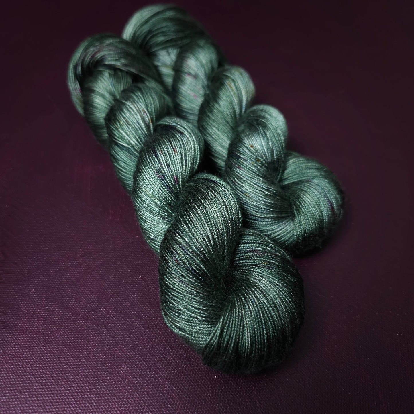 Hand dyed yarn ~ Hosta Leaf ***Dyed to order ~ fingering / DK weight tencel OR bamboo yarn, vegan, hand painted