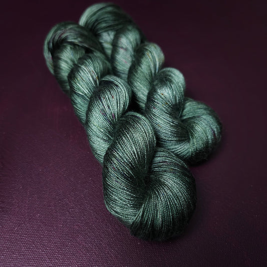 Hand dyed yarn ~ Hosta Leaf ***Dyed to order ~ fingering / DK weight tencel OR bamboo yarn, vegan, hand painted