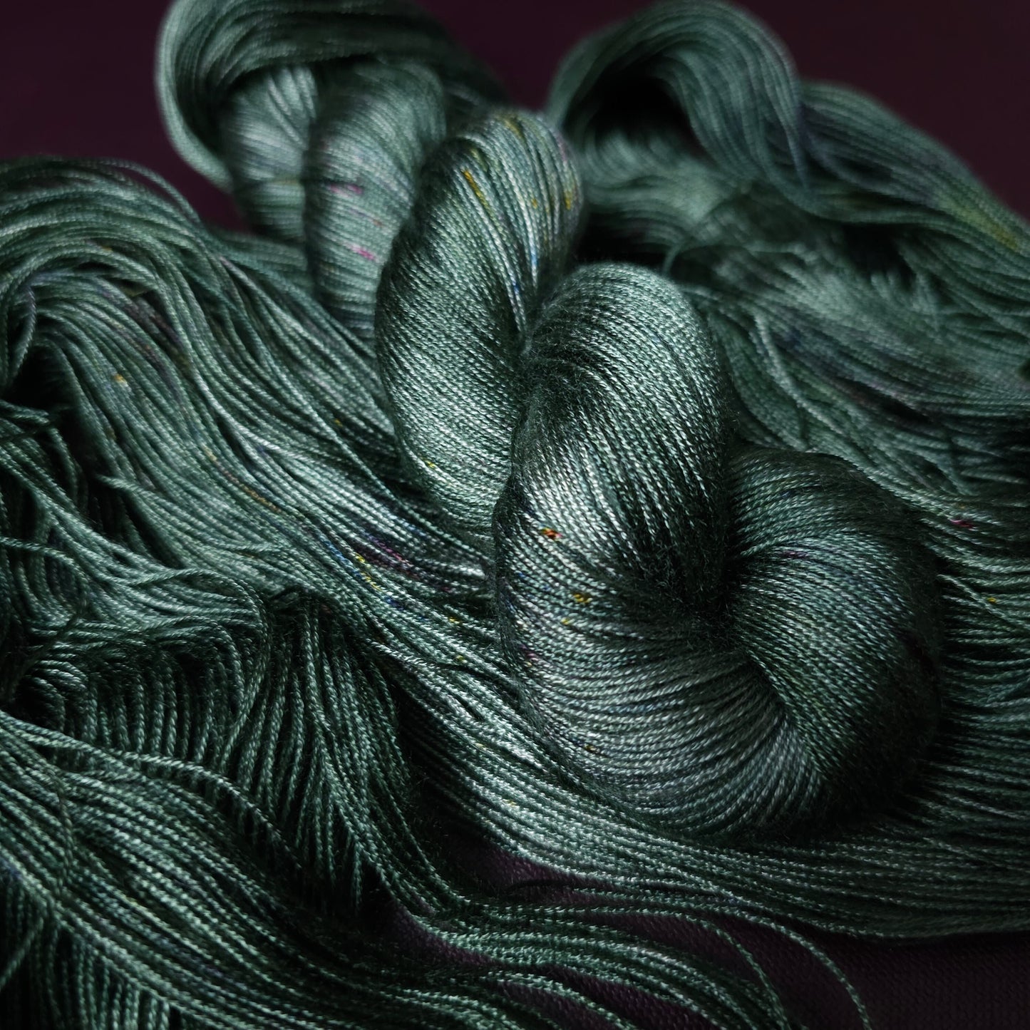 Hand dyed yarn ~ Hosta Leaf ***Dyed to order ~ fingering / DK weight tencel OR bamboo yarn, vegan, hand painted