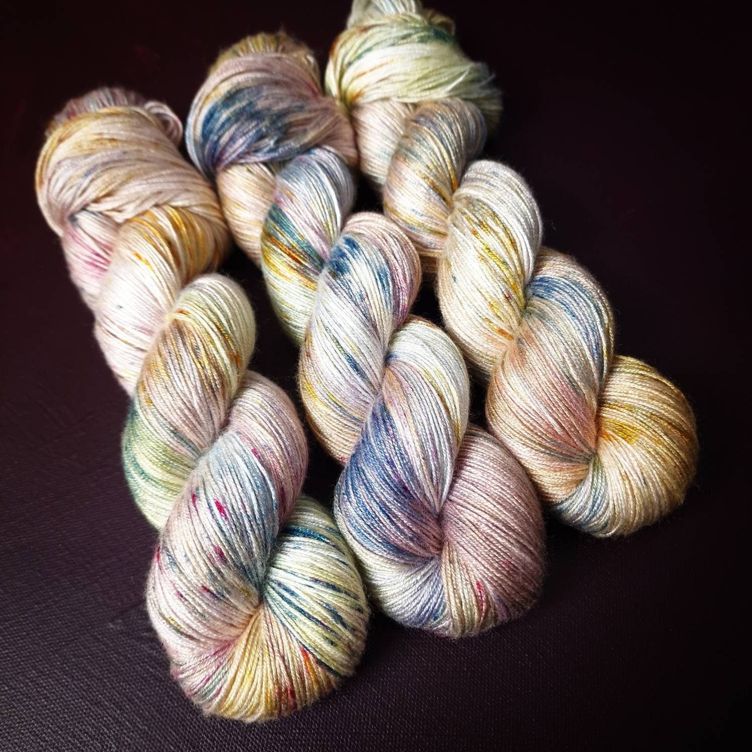 Hand dyed yarn ~ Claude M. Collection ~ Meadows in Giverny ***Dyed to order ~ fingering / DK weight tencel OR bamboo yarn, vegan