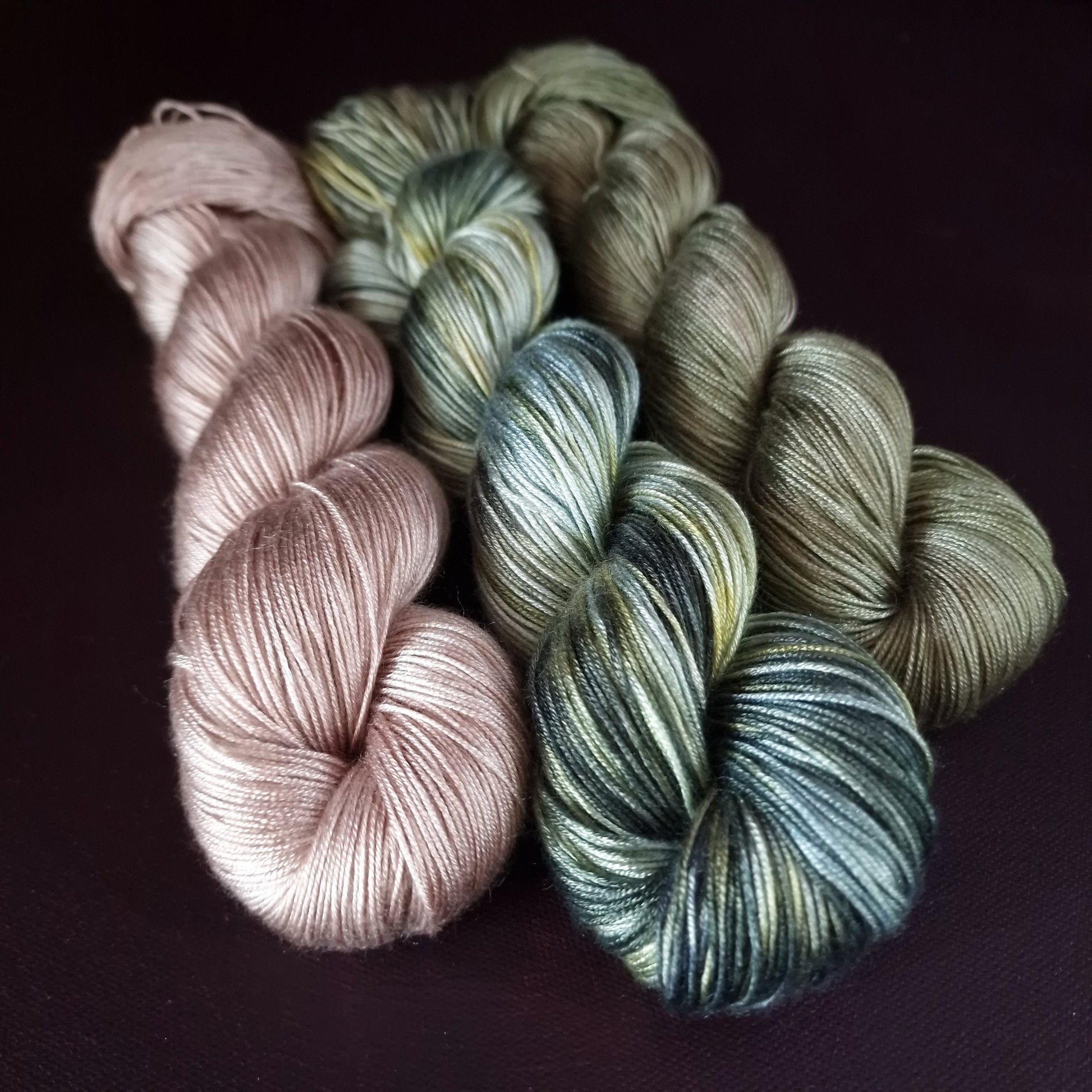 Hand dyed yarn ~ Morning Fog ***Dyed to order ~ fingering / DK weight tencel OR bamboo yarn, vegan