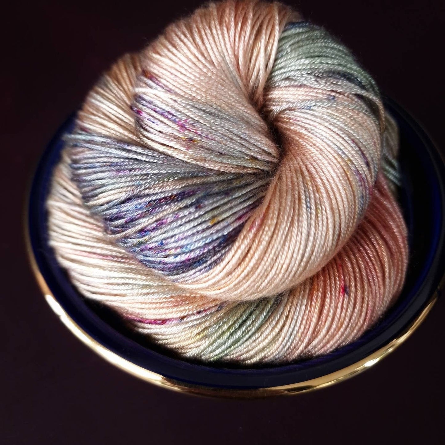 Hand dyed yarn ~ Peaches And Cream ***Dyed to order ~ fingering / DK weight tencel OR bamboo yarn, vegan, hand painted