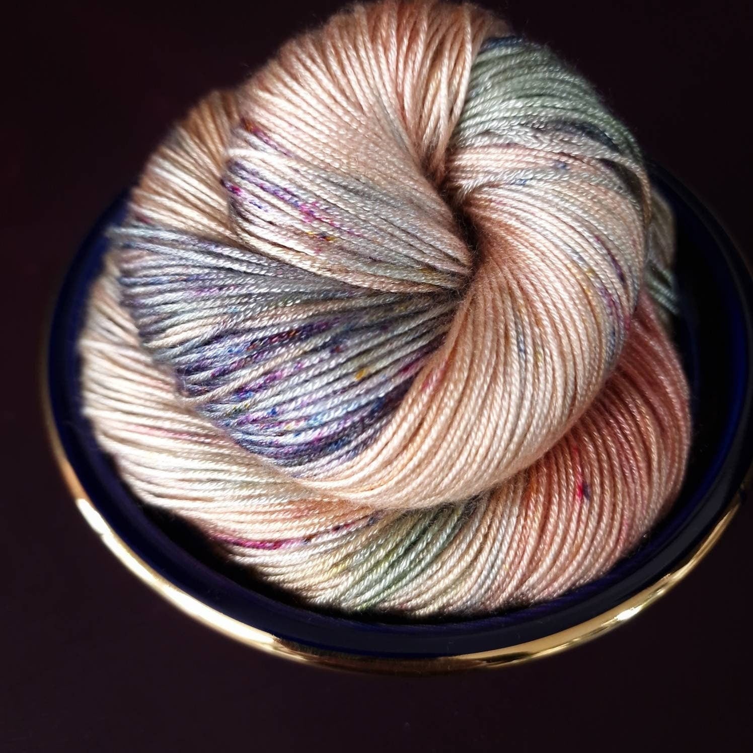 Hand dyed yarn ~ Peaches And Cream ***Dyed to order ~ fingering / DK weight tencel OR bamboo yarn, vegan, hand painted