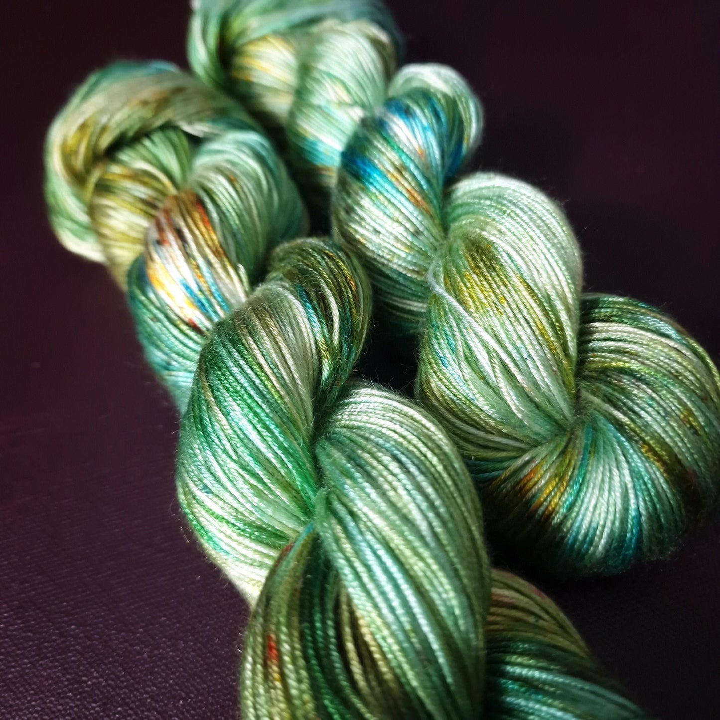 Hand dyed yarn ~ Kaleidoscope Beach***Dyed to order ~ fingering / DK weight tencel OR bamboo yarn, vegan, hand painted