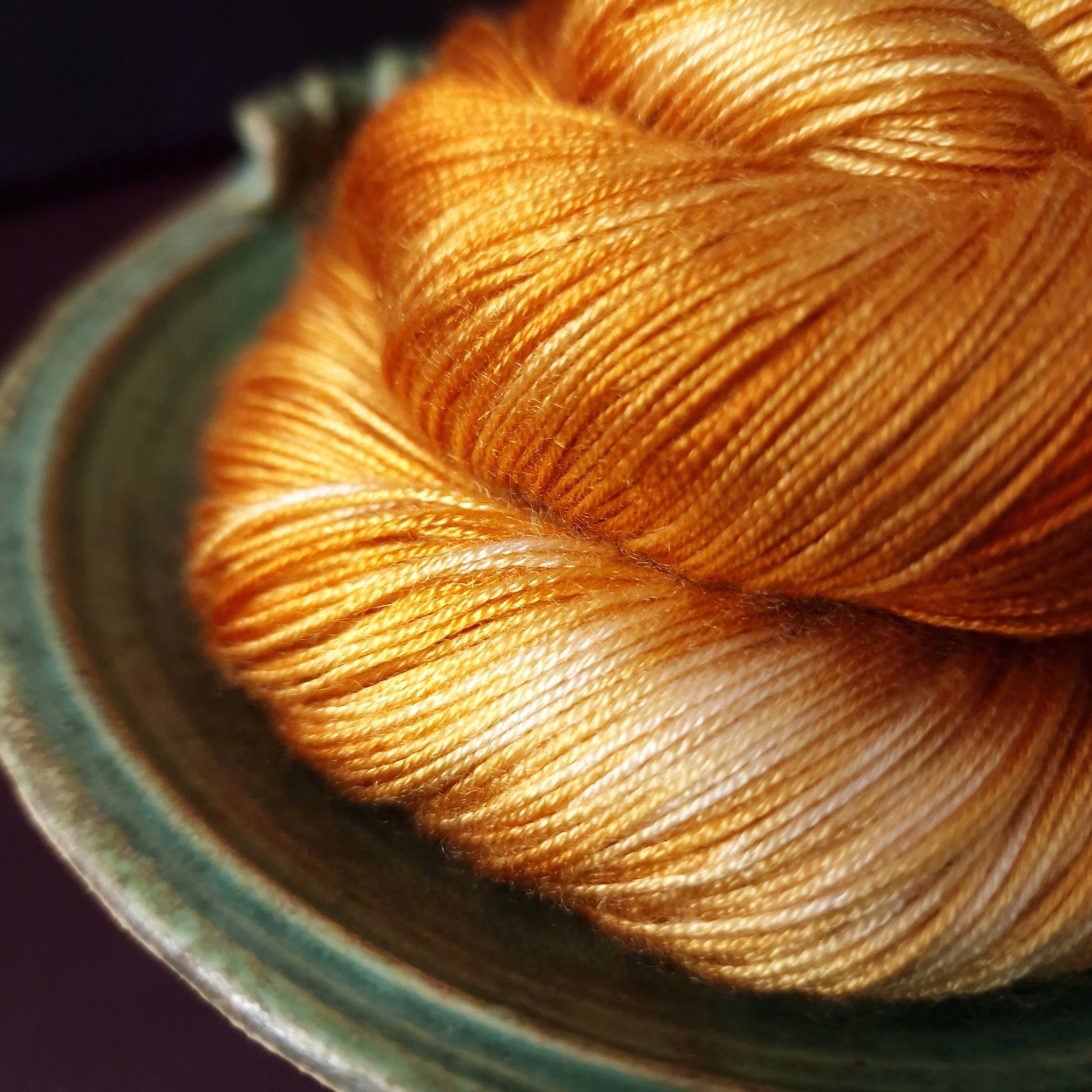 Hand dyed yarn ~ Let It Shine **Dyed to order ~ fingering / DK weight tencel OR bamboo yarn, vegan, hand painted