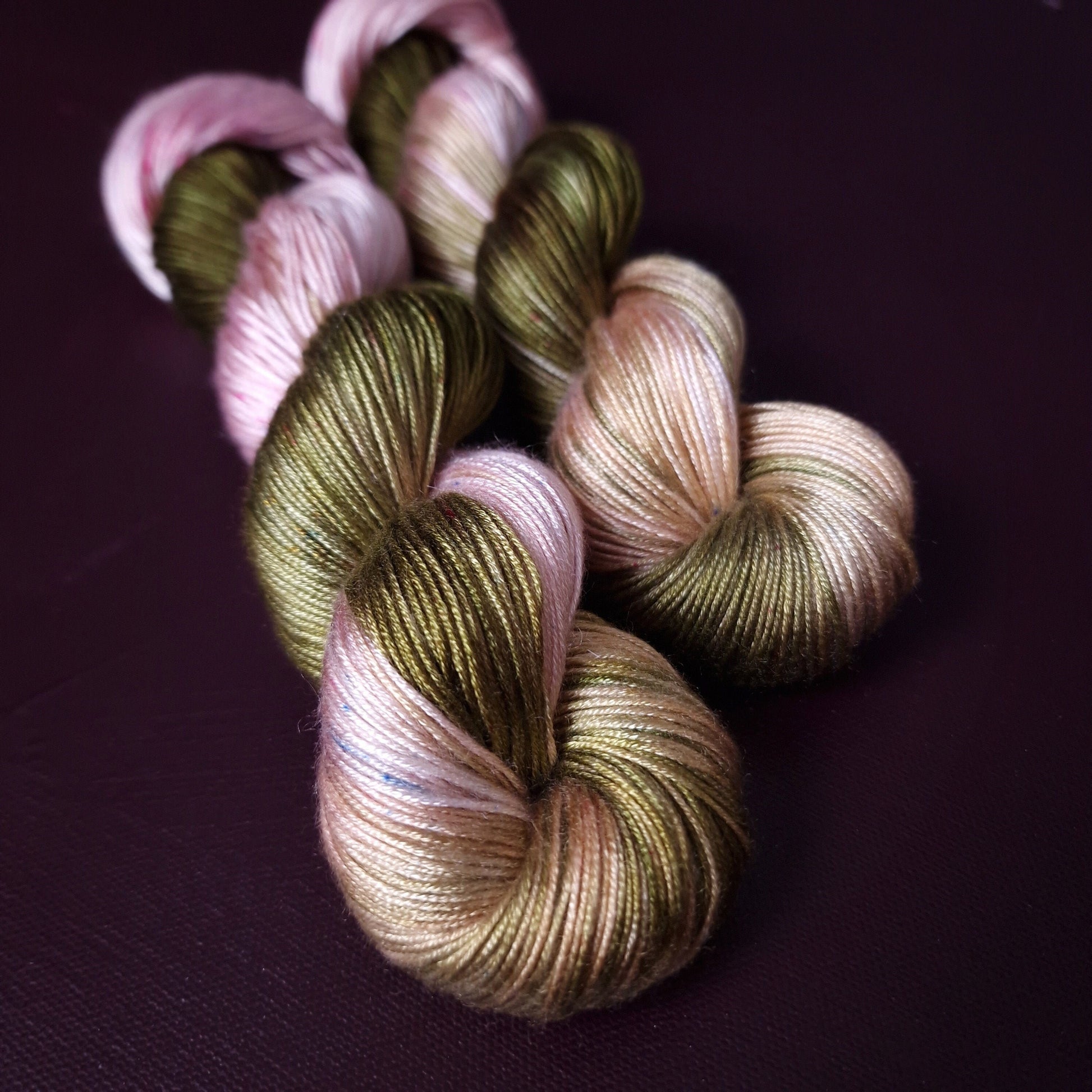 Hand dyed yarn ~ Tulip Bouqet *** Dyed to order ~ fingering / DK weight tencel OR bamboo yarn, vegan, hand painted