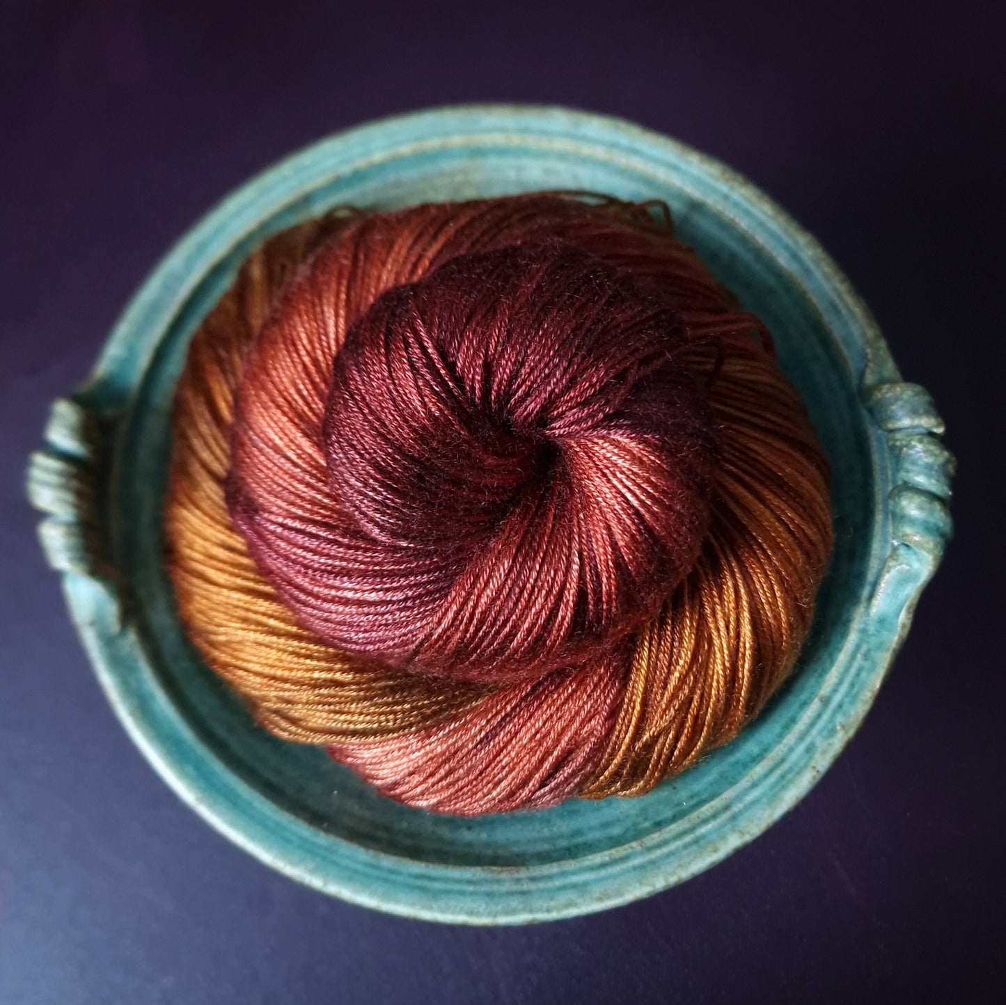 Hand dyed yarn ~ Maple Gold *** Dyed to order ~ fingering / DK weight tencel OR bamboo yarn, vegan, hand painted