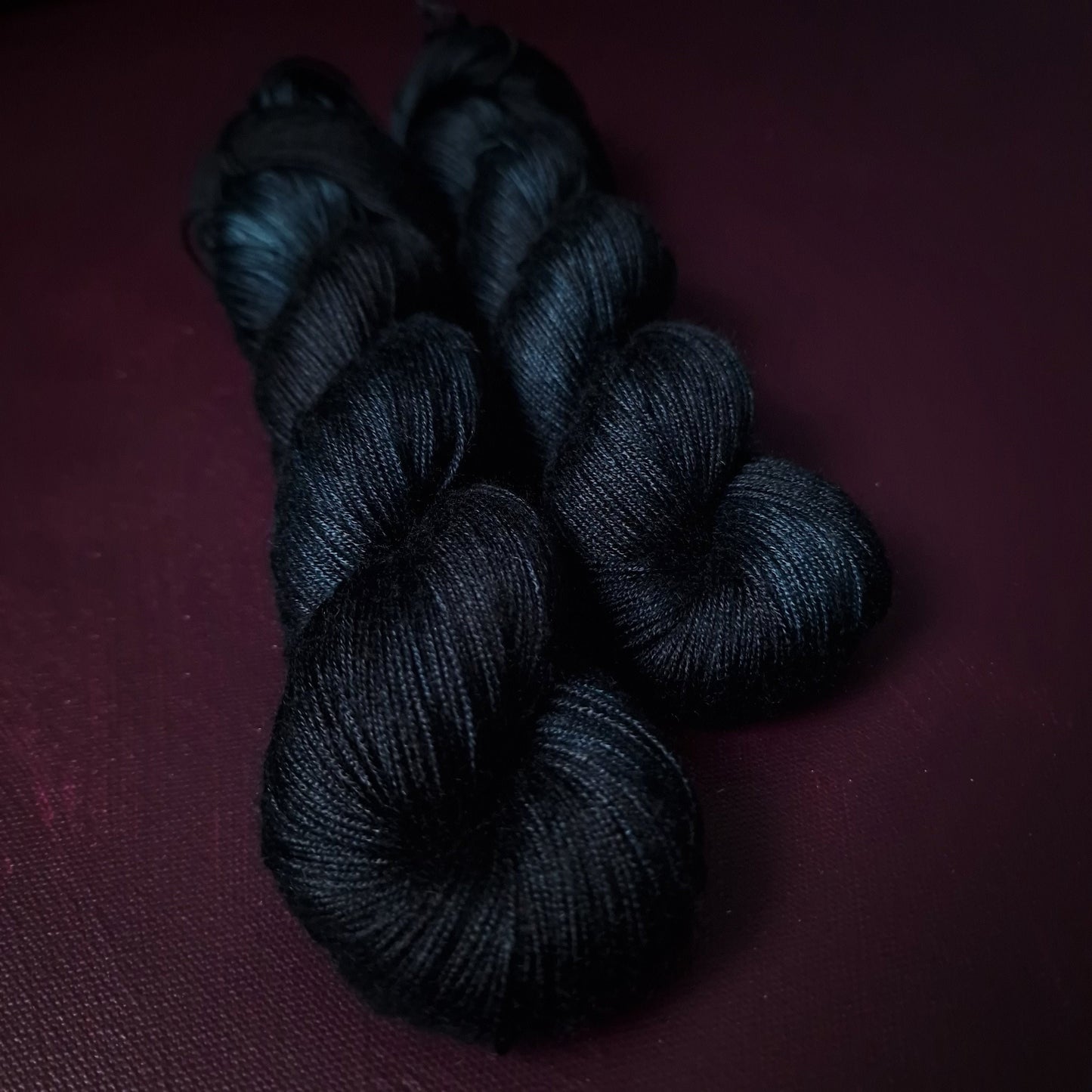 Hand dyed yarn ~ After Midnight *** Dyed to order ~ fingering / DK weight tencel OR bamboo yarn, vegan, hand painted