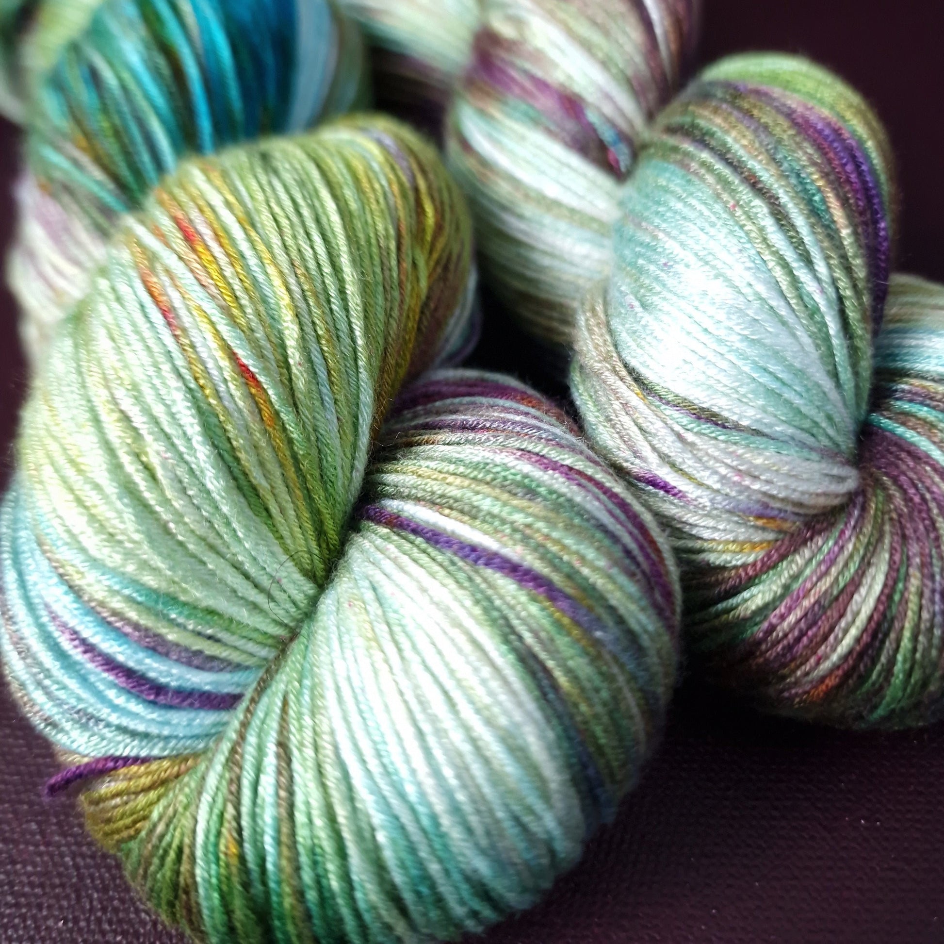 Hand dyed yarn ~ Pastel Sea Glass *** Dyed to order ~ fingering / DK weight tencel OR bamboo yarn, vegan, hand painted